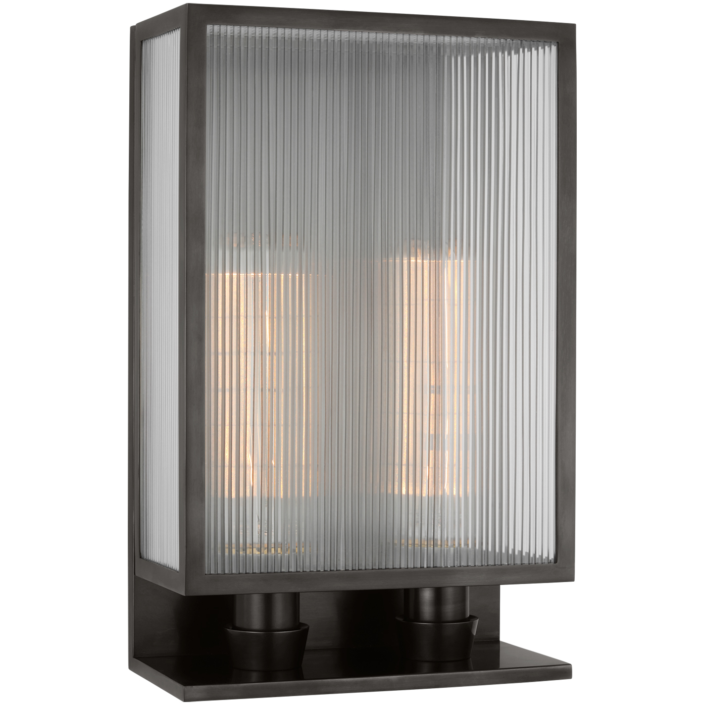 Visual Comfort Signature Collection Barbara Barry York LED 10 inch Bronze Double Box Sconce Wall Light BBL2182BZ-CRB - Open Box