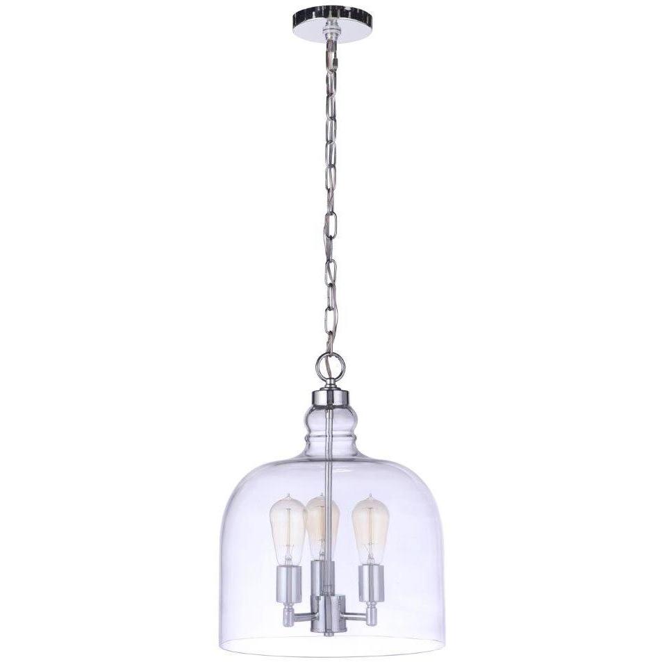 Jackson 3 Light 13.63 inch Chrome Pendant Ceiling Light