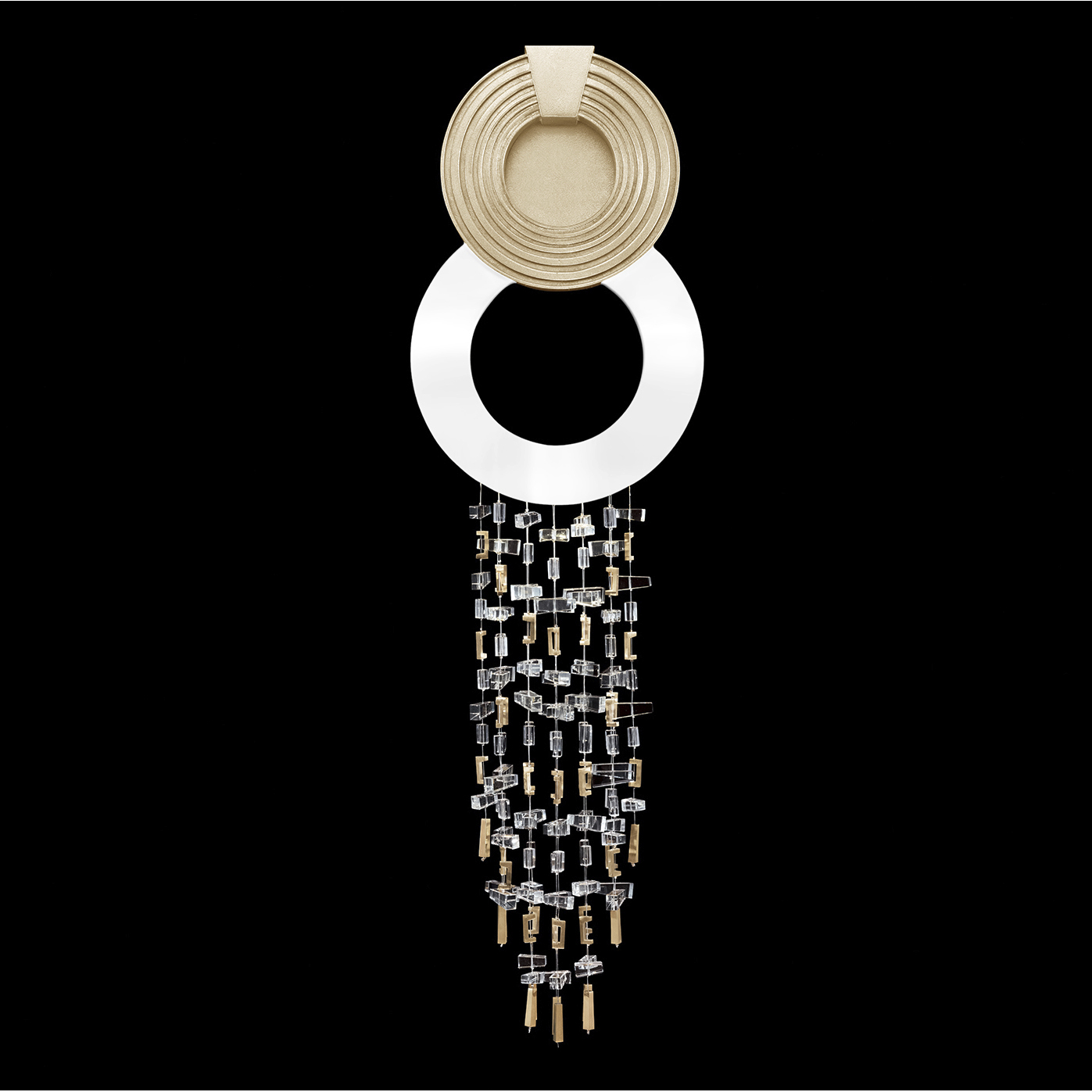 Capri 2 Light 10.5 inch Gold and White Sconce Wall Light