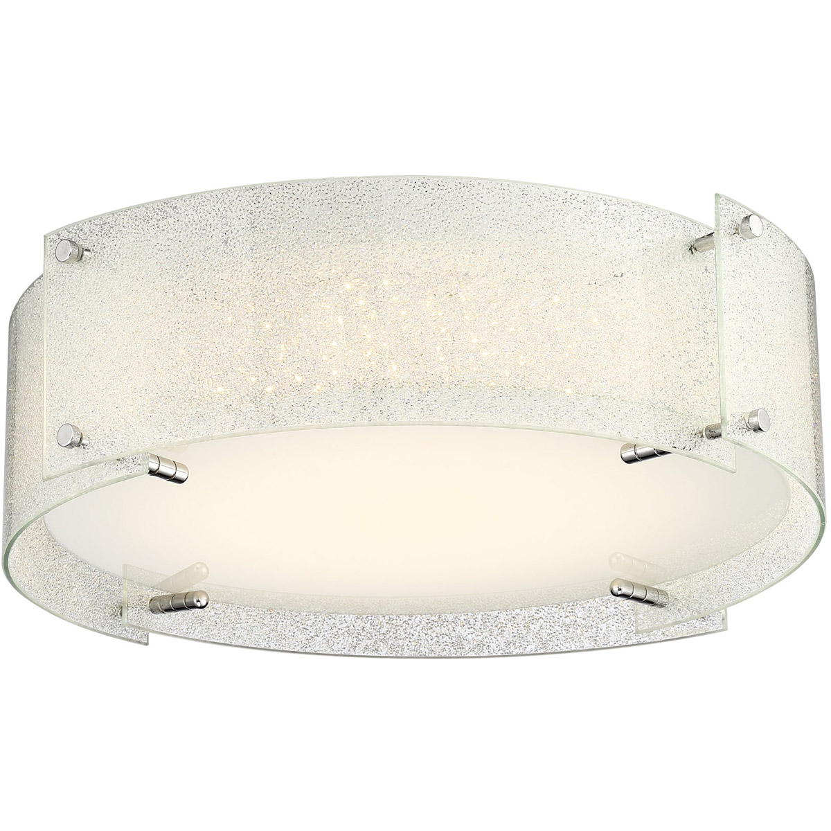 Kaelin LED 17 inch Diamond Glass Flush Mount Ceiling Light