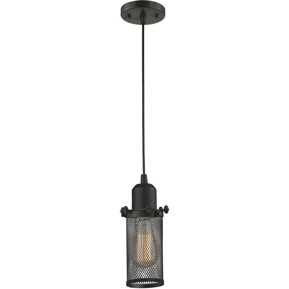 Austere Quincy Hall LED 4.5 inch Oil Rubbed Bronze Mini Pendant Ceiling Light in Brown, Austere