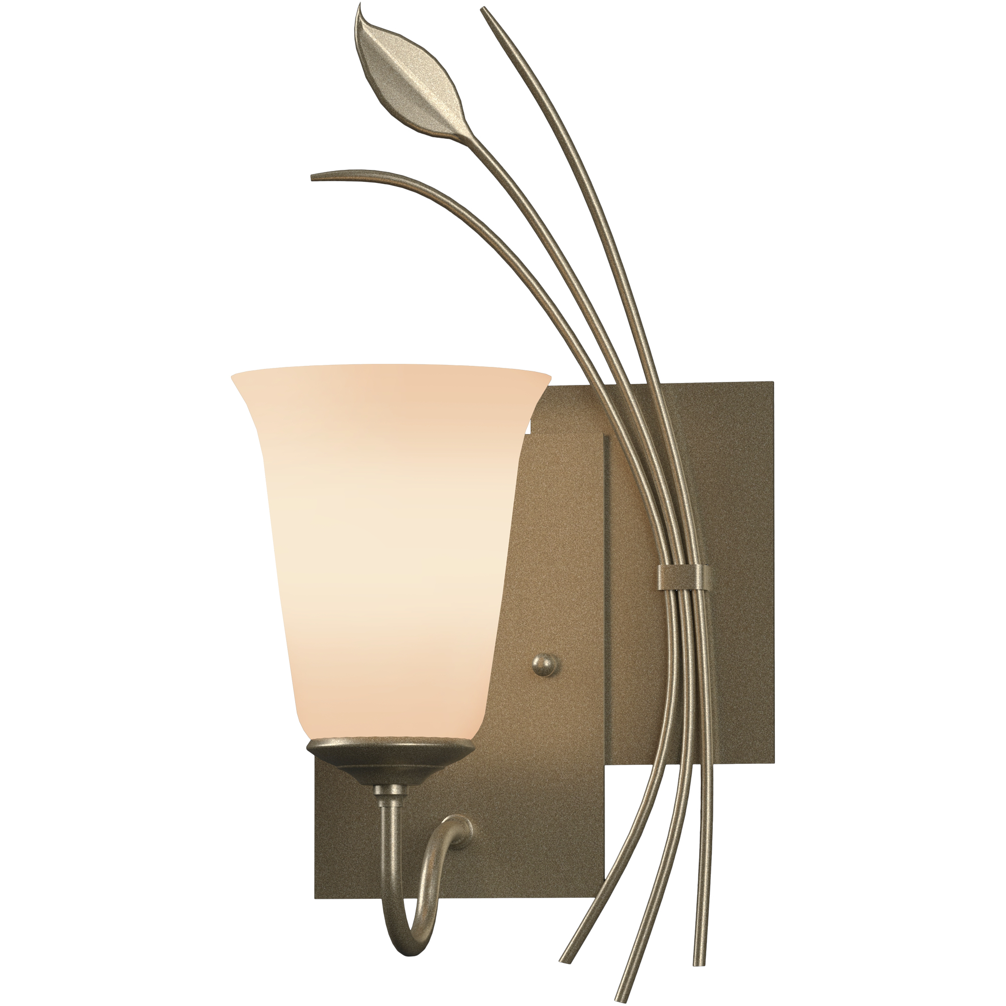 Forged Leaf 1 Light 7.1 inch Soft Gold Sconce Wall Light, Right
