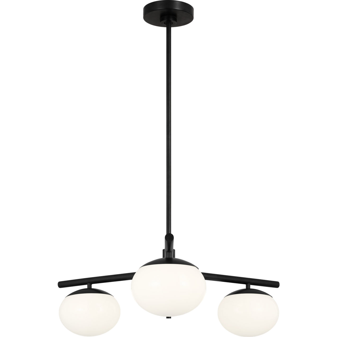 ED Ellen DeGeneres Lune 3 Light 27.38 inch Aged Iron Semi-Flush Mount Ceiling Light