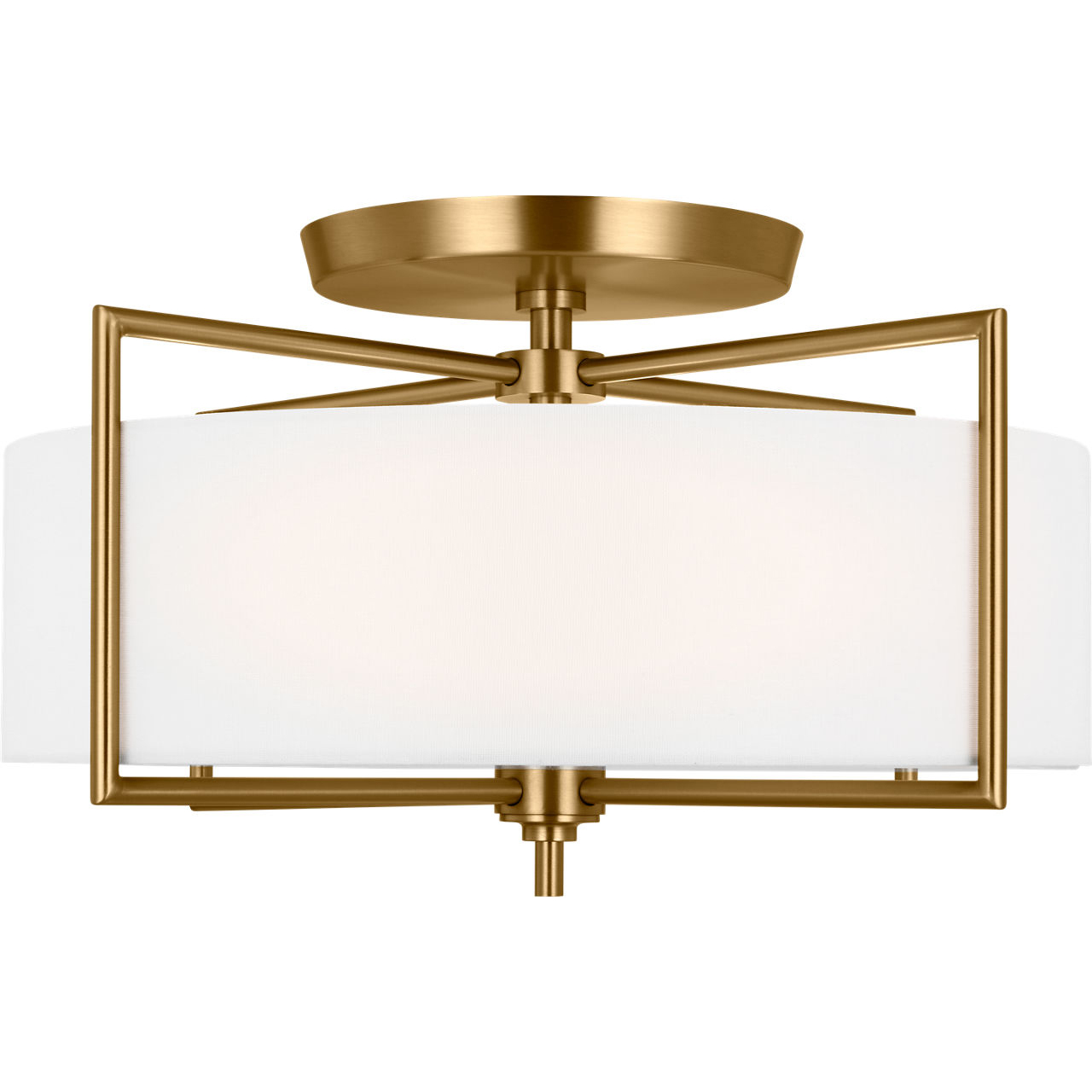 C&M by Chapman & Myers Perno 3 Light 20 inch Burnished Brass Semi-Flush Mount Ceiling Light