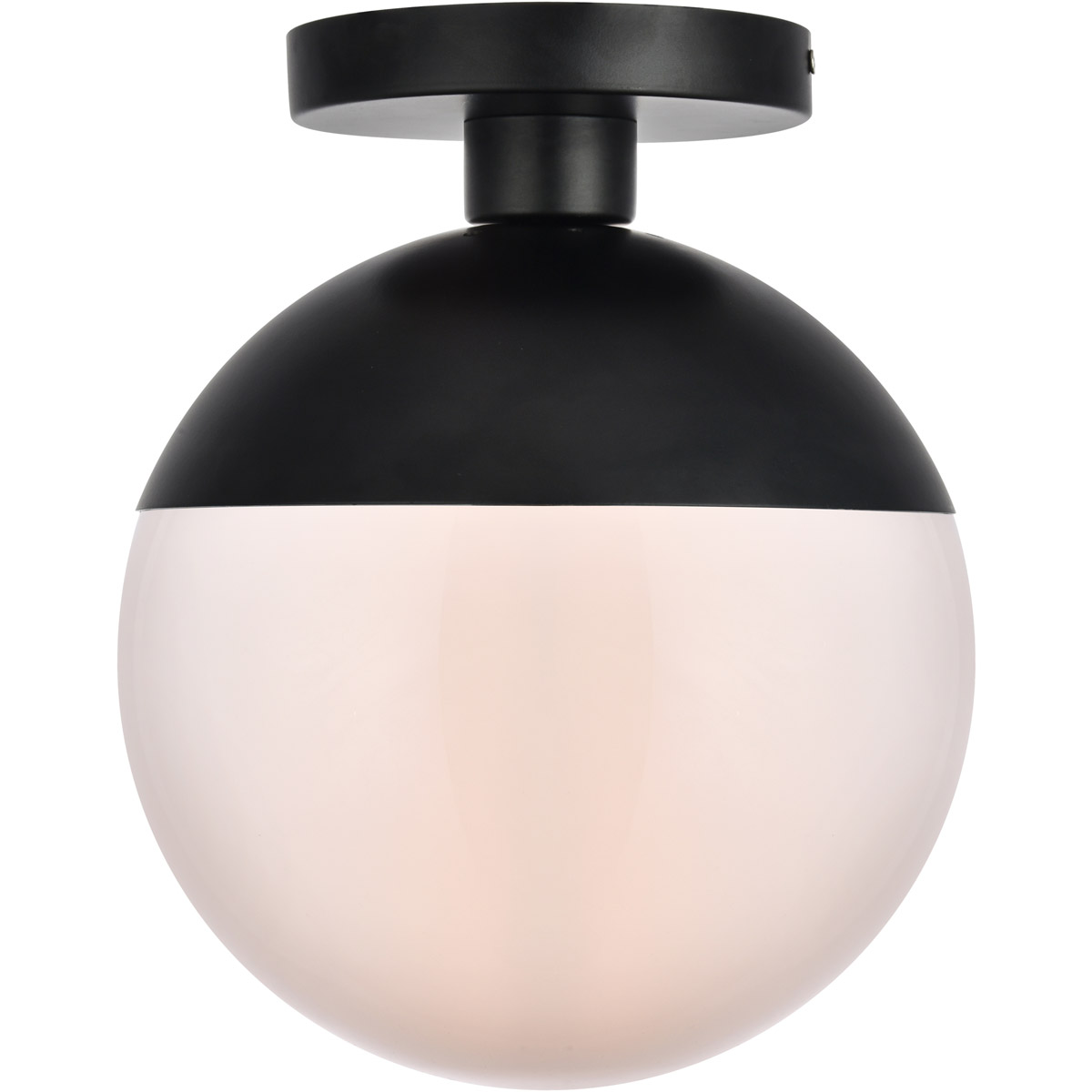Eclipse 1 Light 10 inch Black Flush Mount Ceiling Light