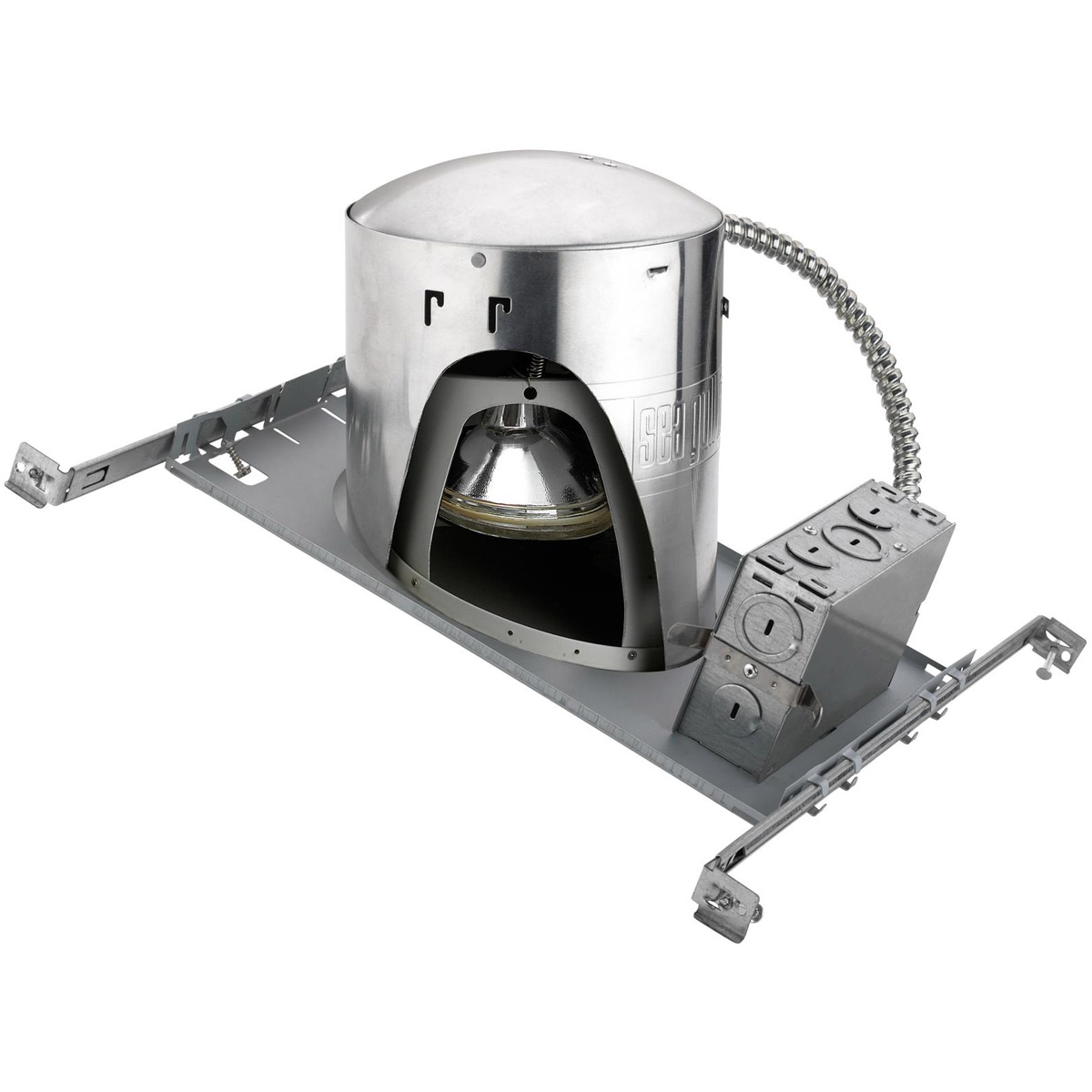 Recessed Lighting Medium Par38 Recessed Housing, 6" New Construction IC Airtight Sloped Ceiling