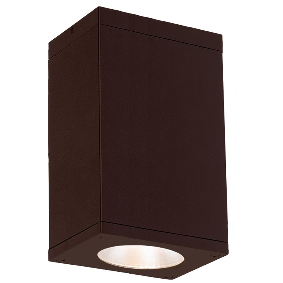Cube Arch LED 5.5 inch Bronze Outdoor Flush in Flood, 90, 2700K