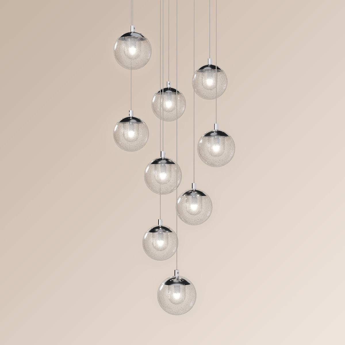 Champagne Bubbles LED 14 inch Polished Chrome Pendant Ceiling Light