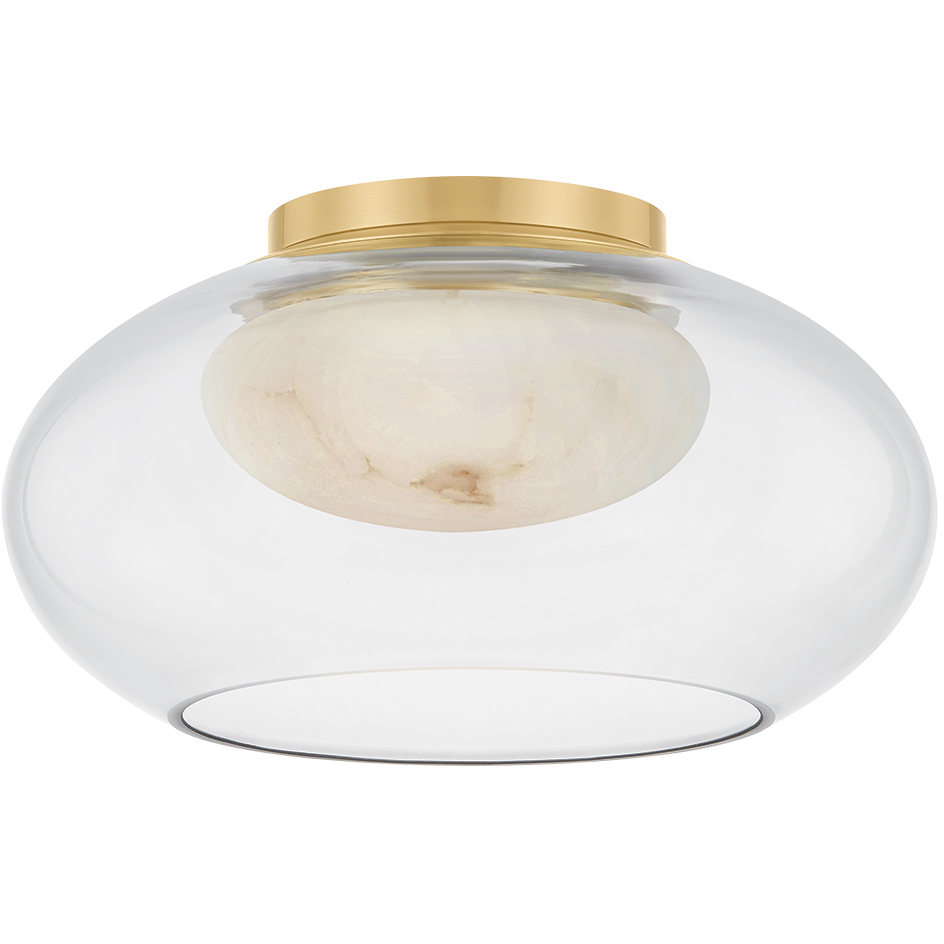 Moore 1 Light 12 inch Aged Brass Flush Mount Ceiling Light