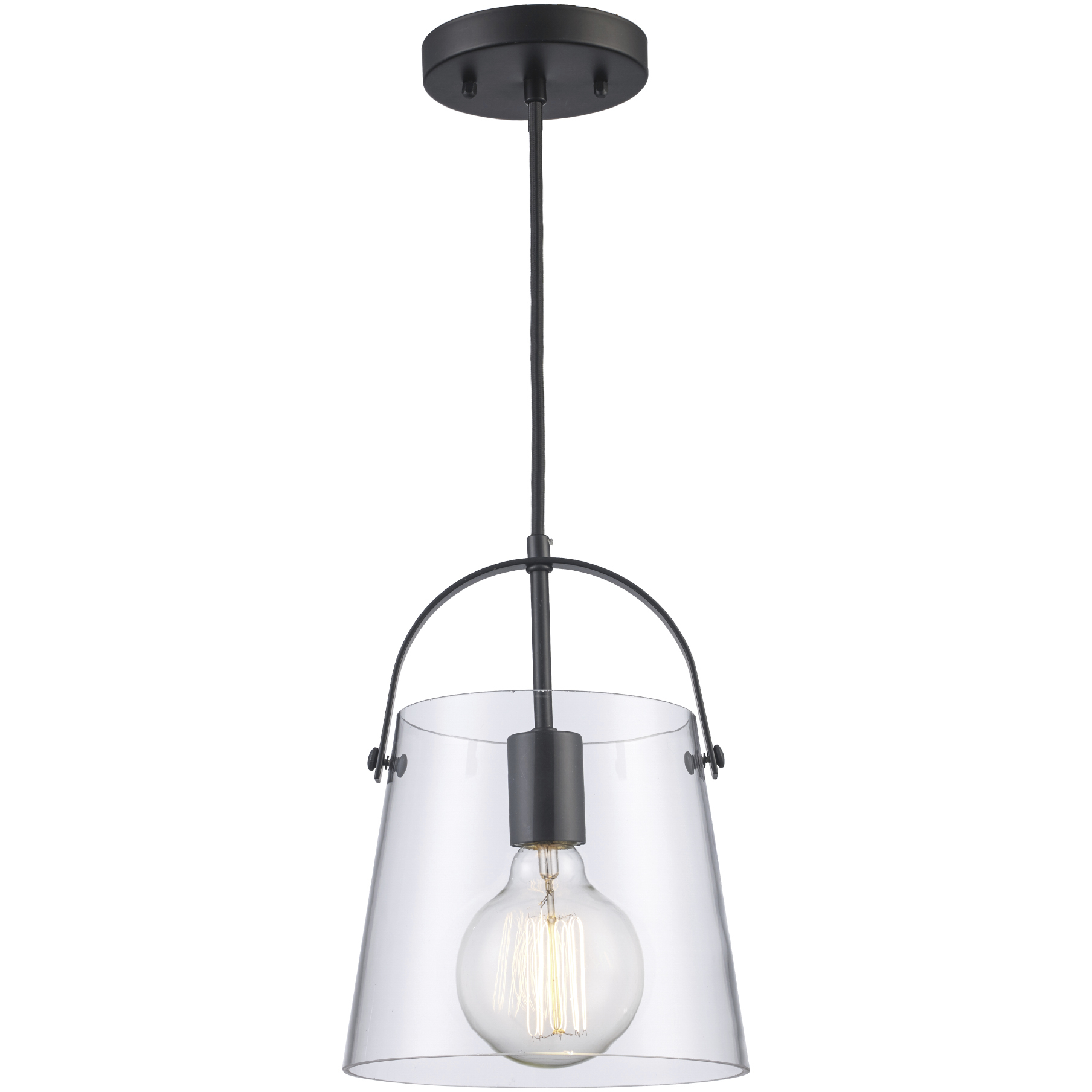 Curry 1 Light 8 inch Black Bell Mini Pendant Ceiling Light