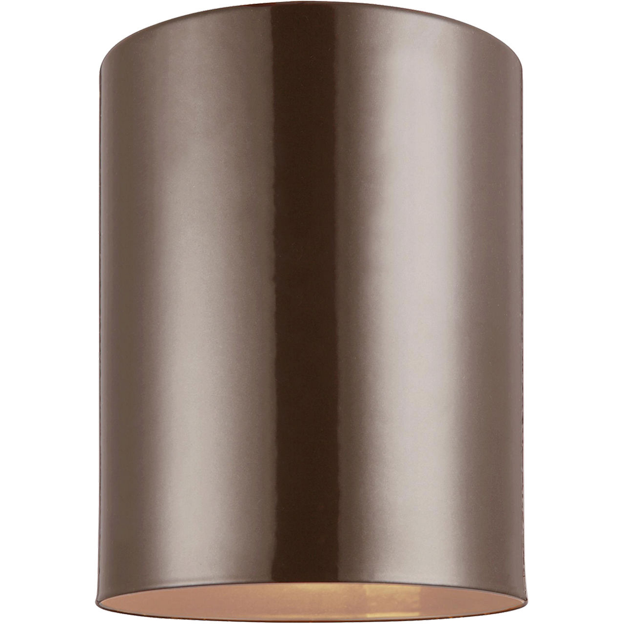 Outdoor Cylinders 1 Light 5.13 inch Bronze Outdoor Flush Mount