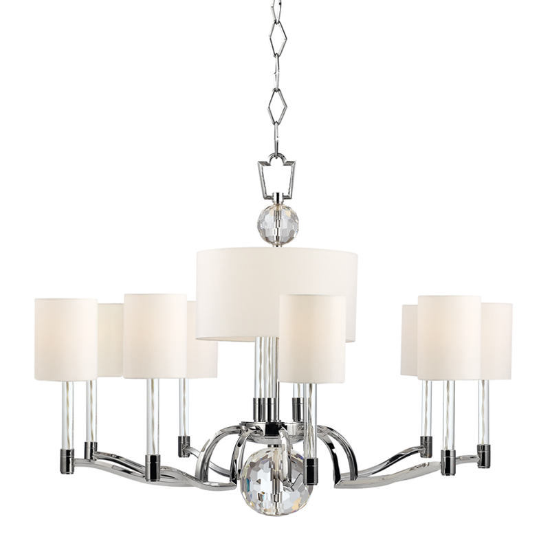 Waterloo 12 Light 36 inch Polished Nickel Chandelier Ceiling Light