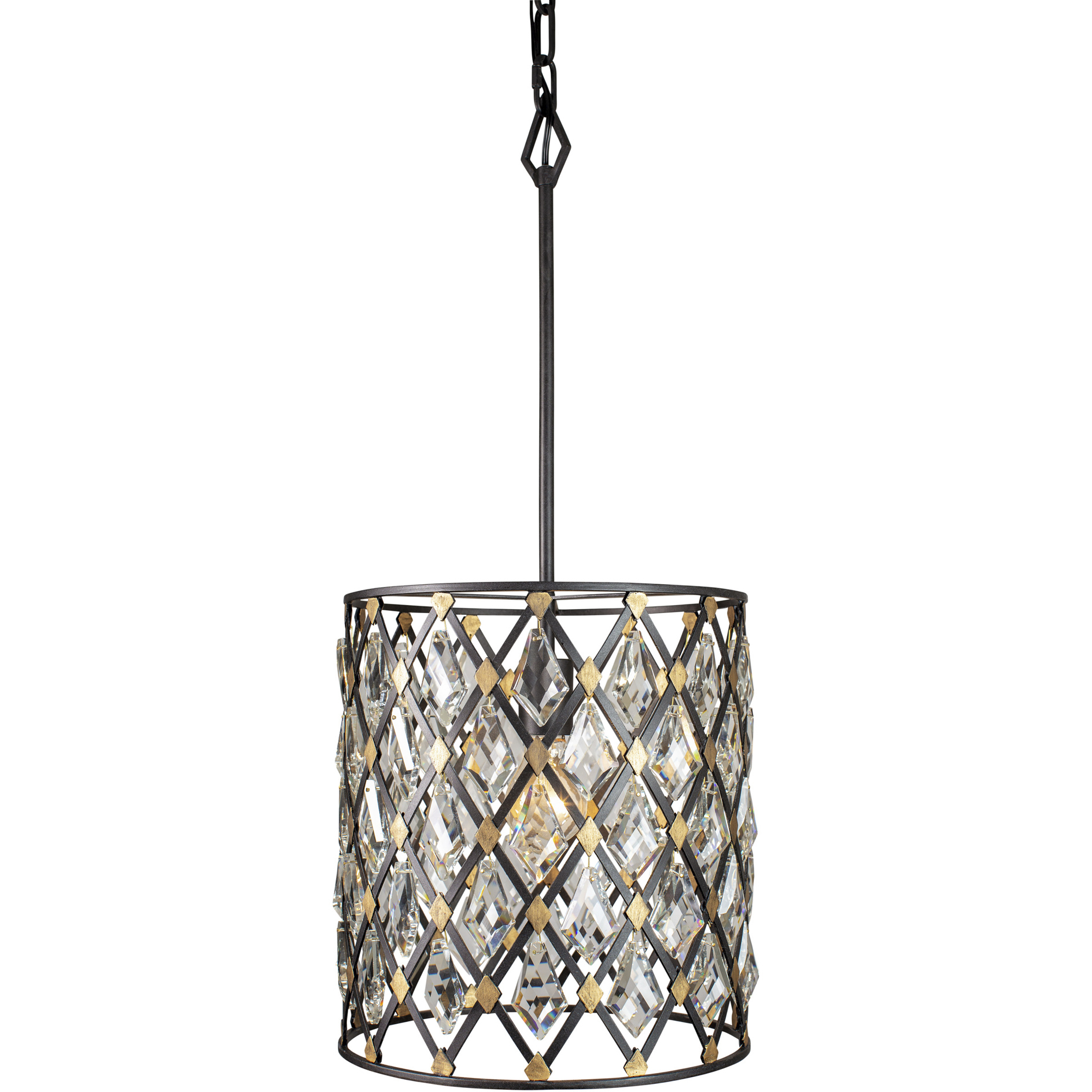 Windsor 1 Light 11.5 inch Carbon and Havana Gold Pendant Ceiling Light