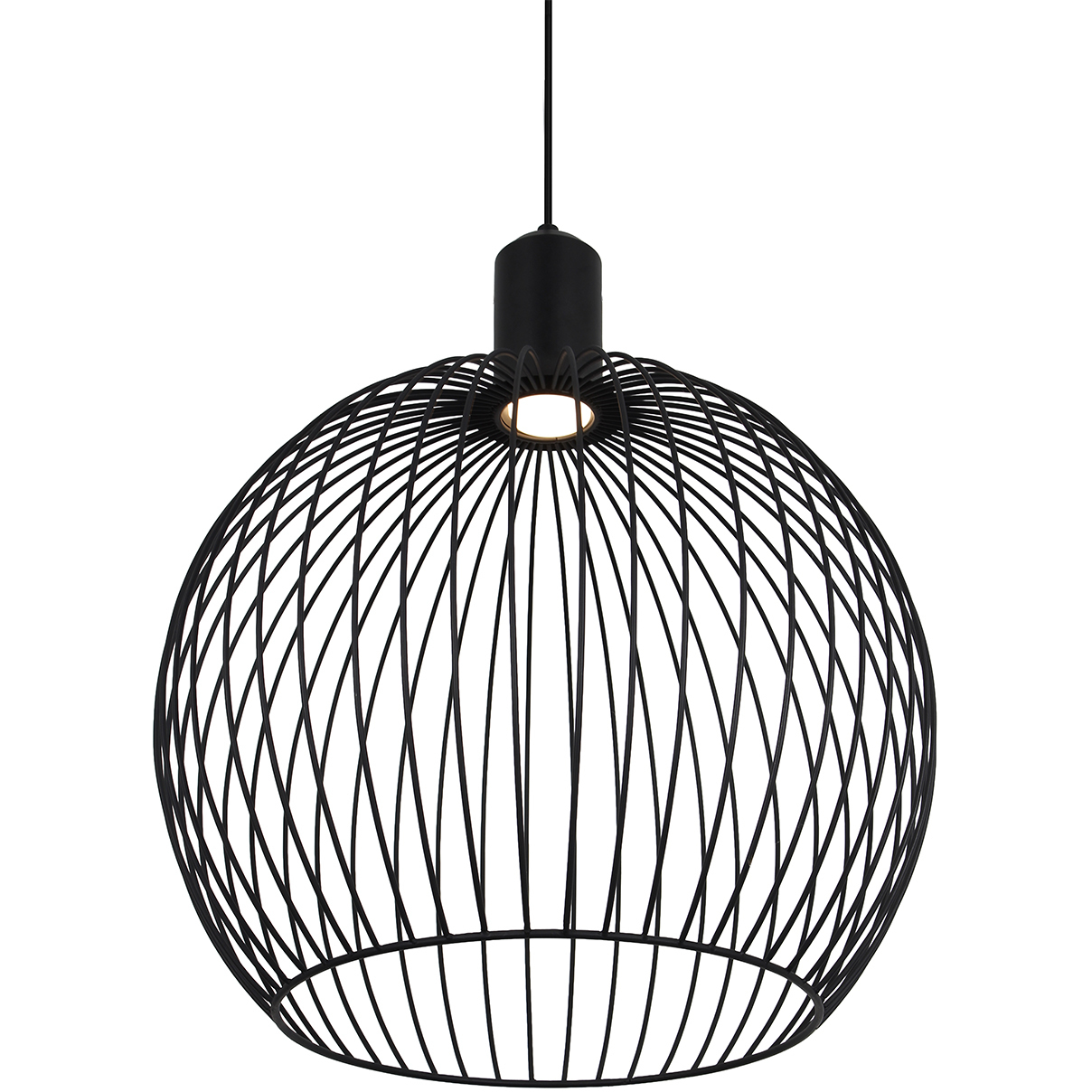 Orland Family 19 inch Matte Black Pendant Ceiling Light in 19" D x 19" W x 22" H, EVOLV