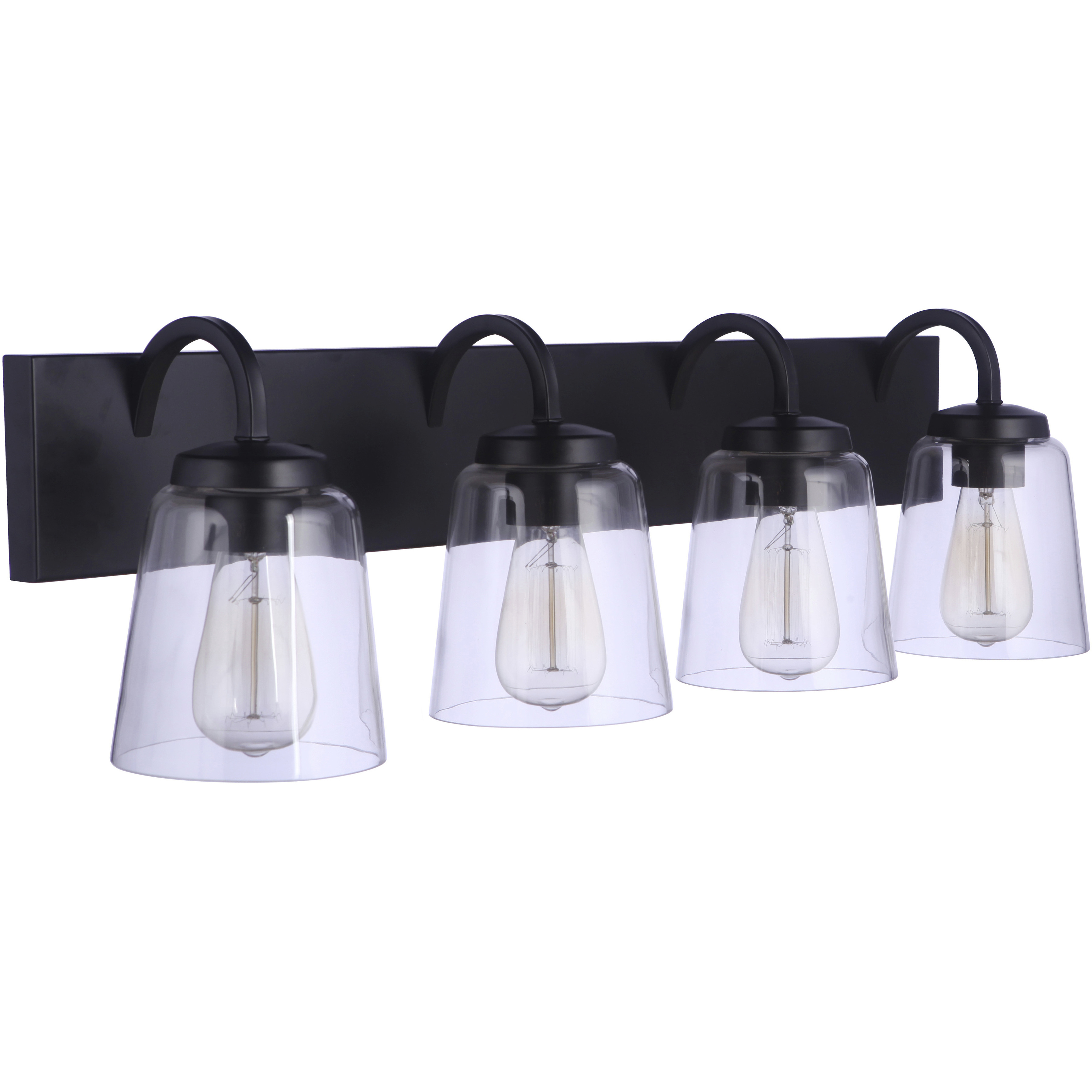 Elsa 4 Light 31 inch Flat Black Vanity Light Wall Light