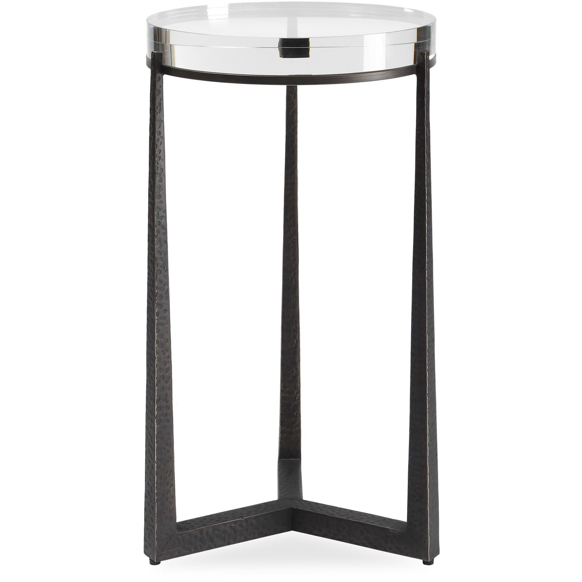 Midas 24.25 X 13.5 inch Dark Bronze and Crystal Accent Table