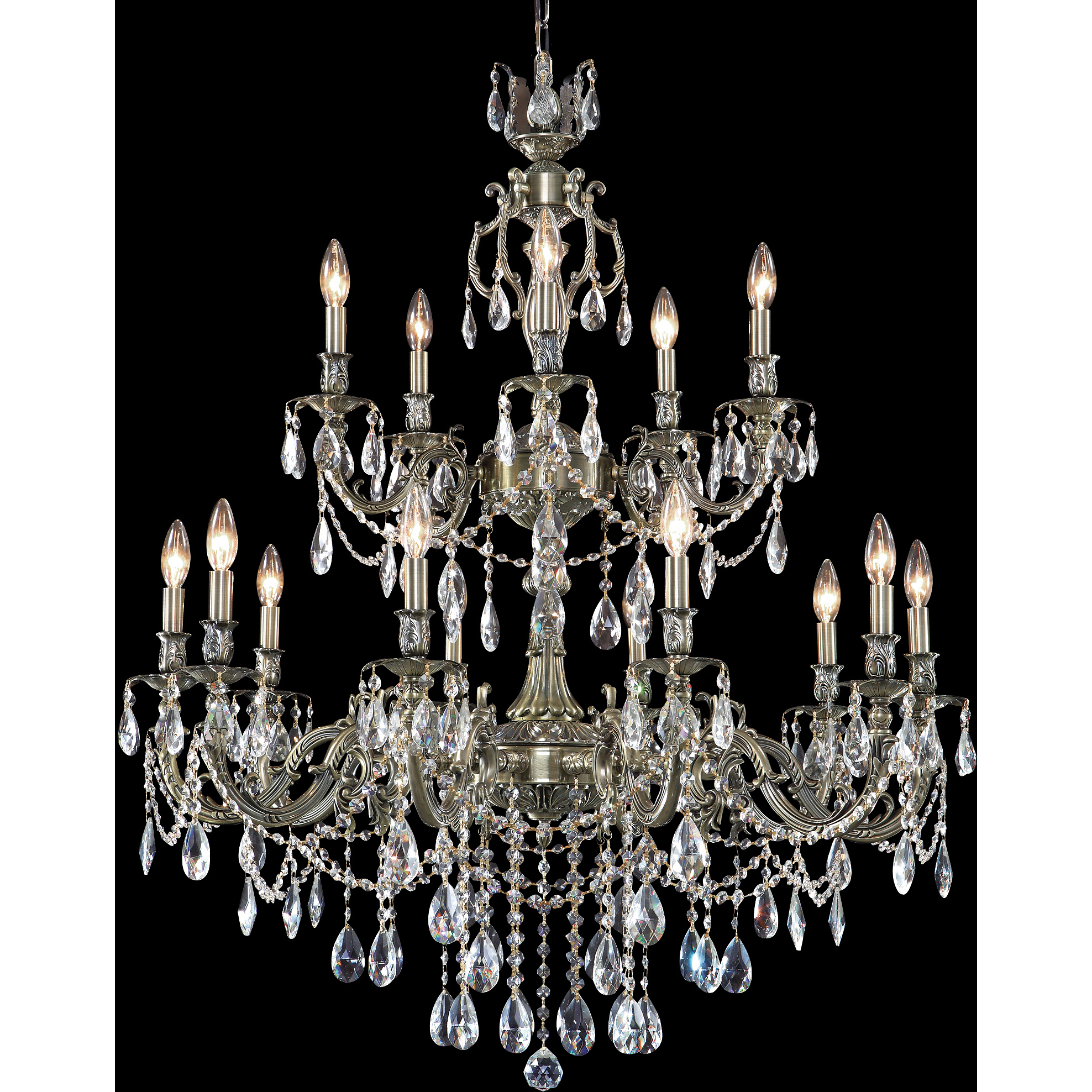 Brindisi 15 Light 36 inch Monaco Bronze Chandelier Ceiling Light