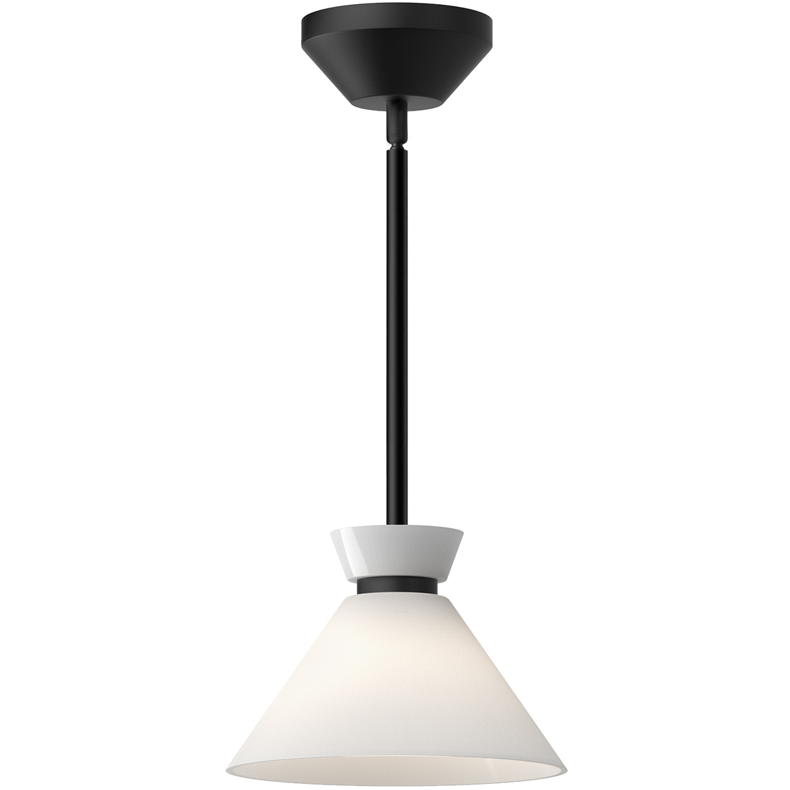 Alora Mood Halston 1 Light 8 inch Matte Black Pendant Ceiling Light