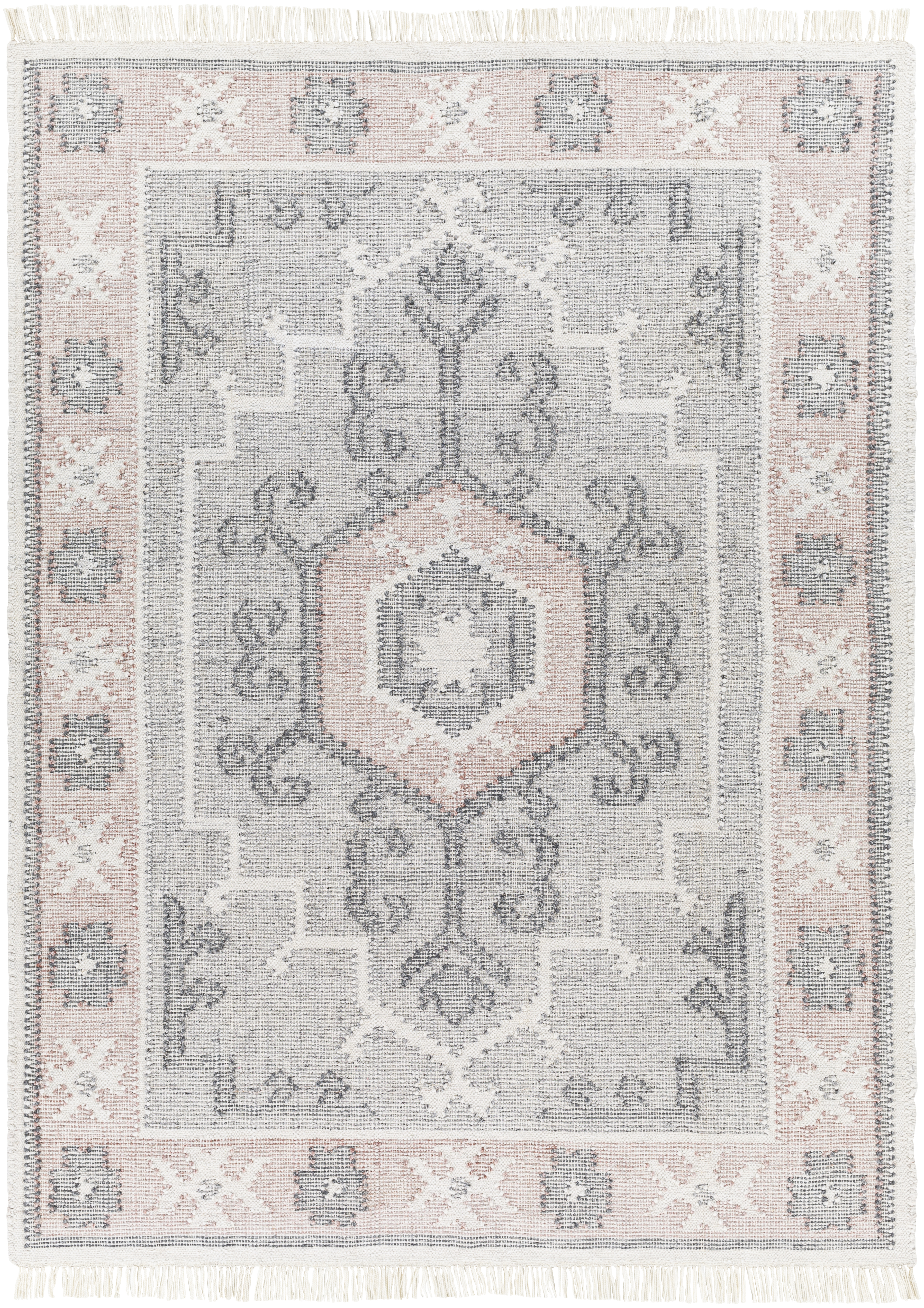 Bursa 36 X 24 inch Light Gray Rug, Rectangle