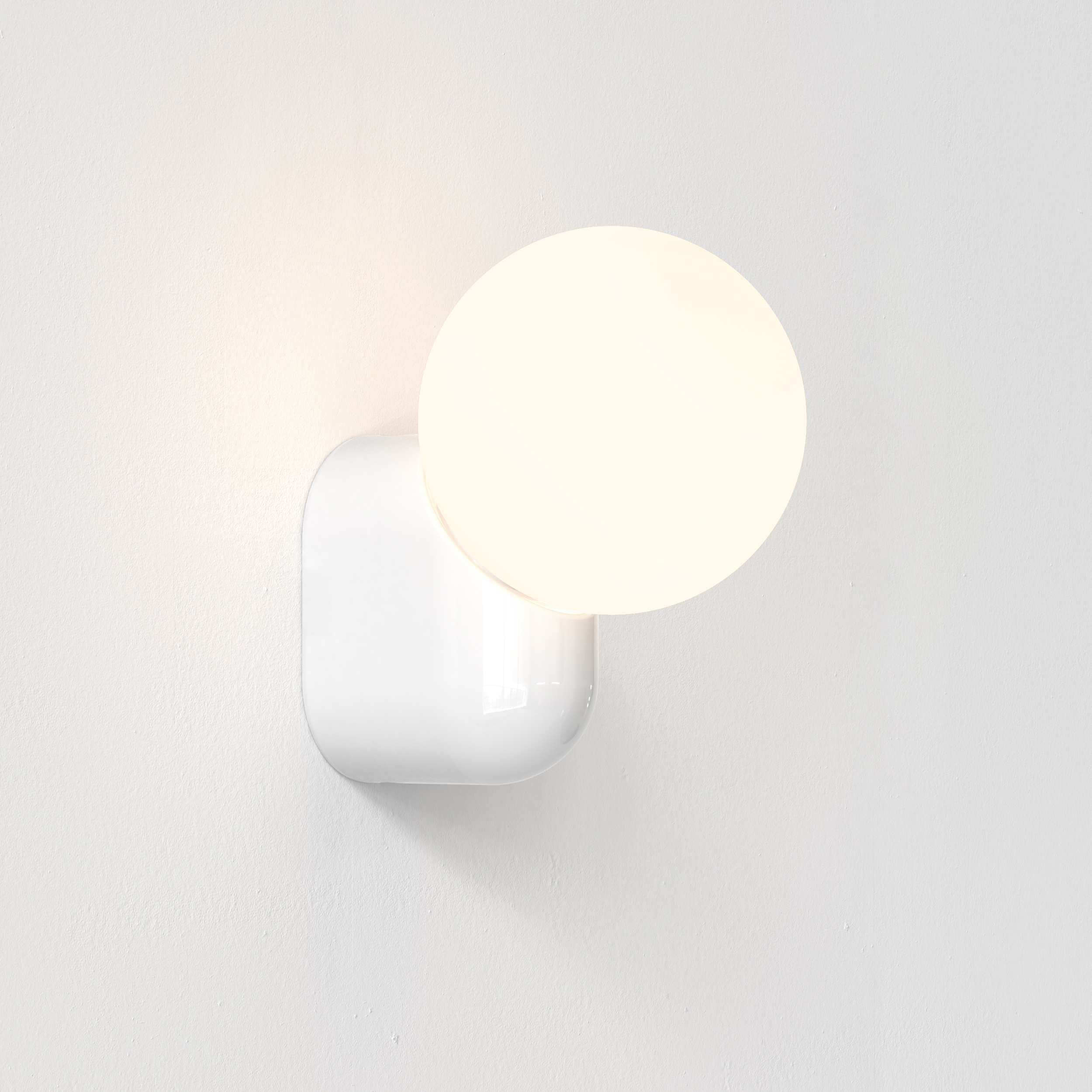 Lyra 1 Light 6.3 inch Gloss Glaze White Bathroom Wall Light