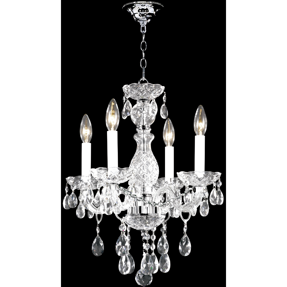 Palace Ice 4 Light 16 inch Silver Chandelier Ceiling Light