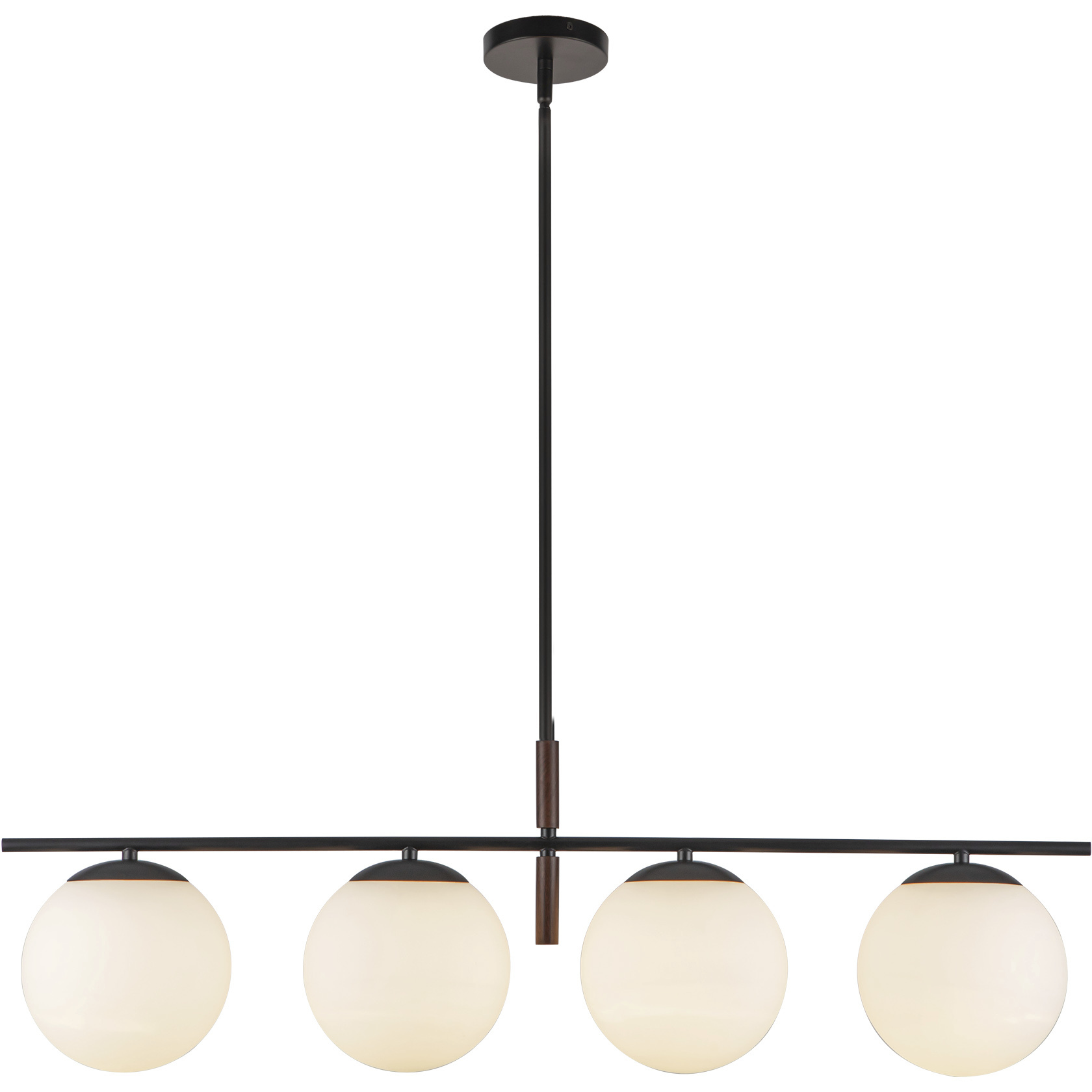 Alora Mood Zuri 4 Light 37 inch Matte Black Linear Pendant Ceiling Light