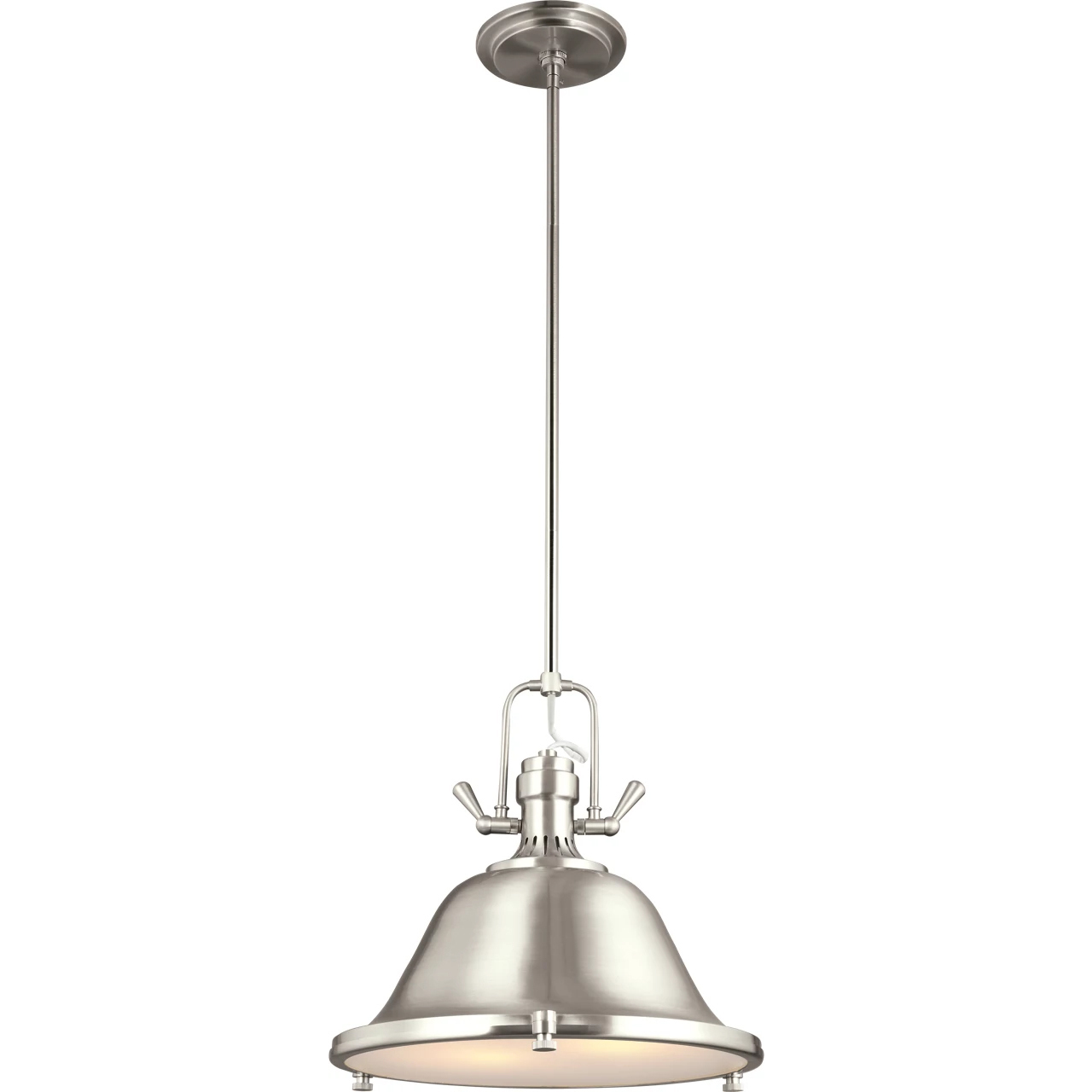 Stone Street 2 Light 17.25 inch Brushed Nickel Pendant Ceiling Light