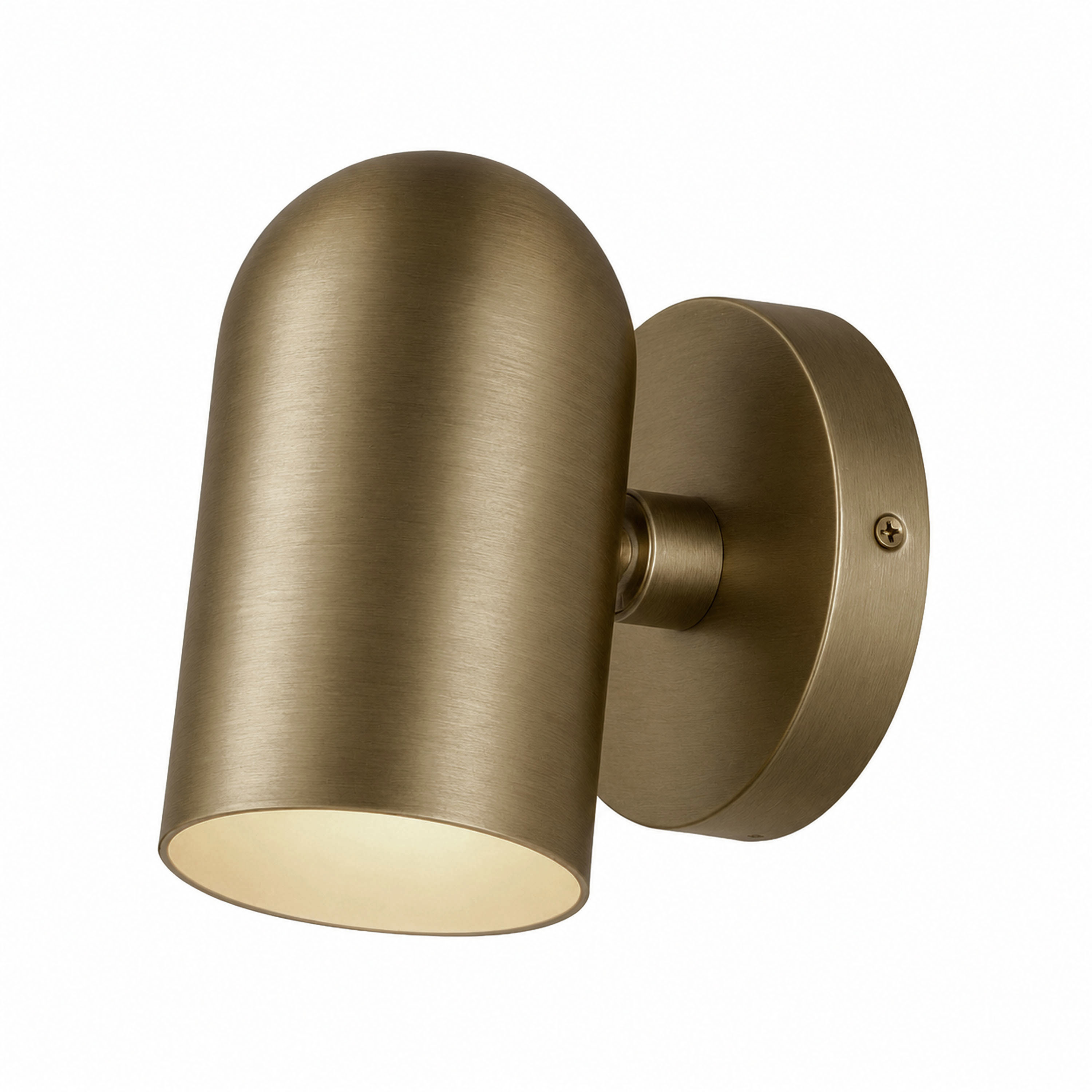 Spot Light LED 6.5 inch Natural Aged Brass Outdoor Wall Mount