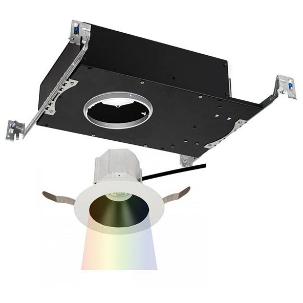 Aether LED B/Wt Recessed Lighting in 2700K, Black/White, Trim Only
