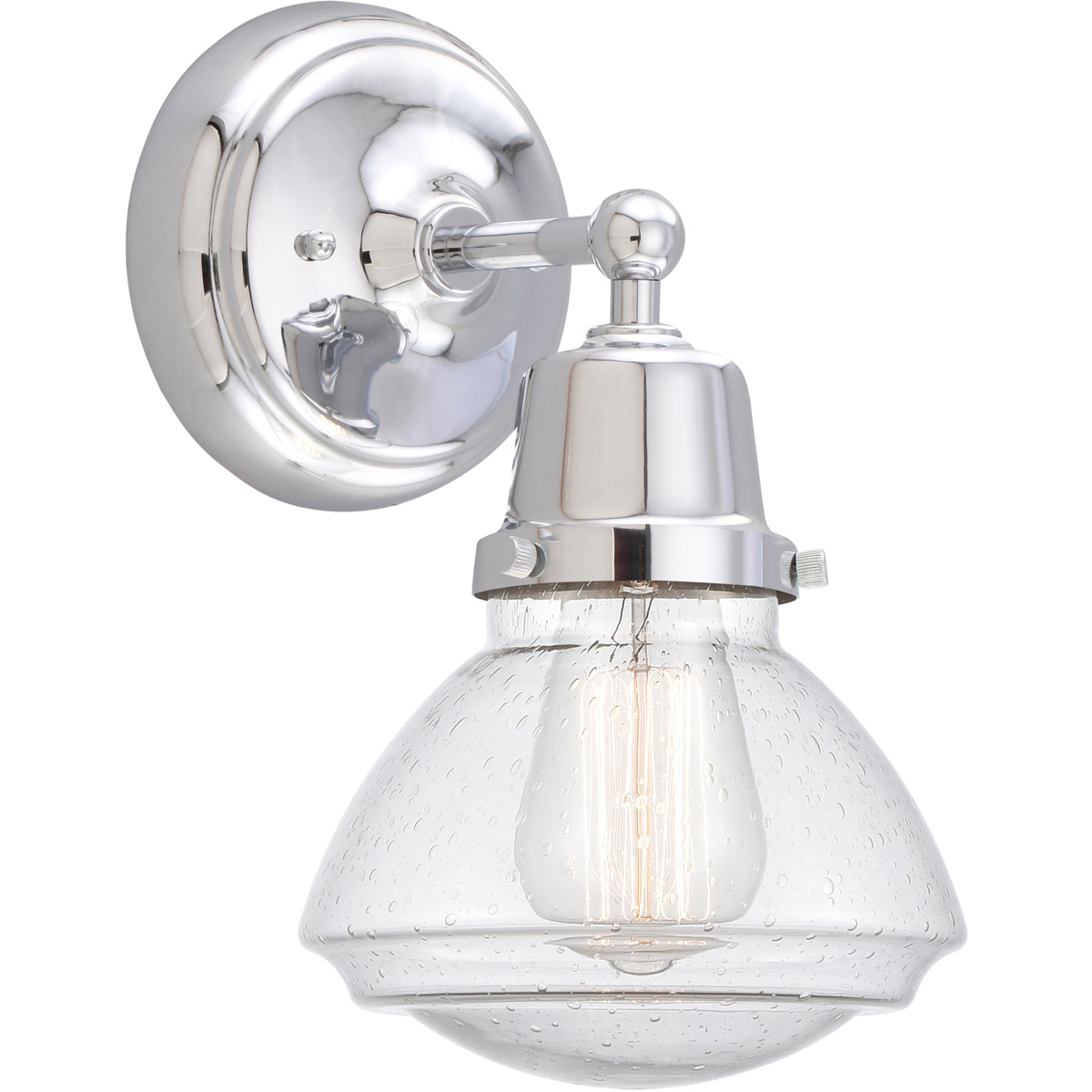Aditi Olean 1 Light 6.75 inch Polished Chrome Sconce Wall Light, Aditi