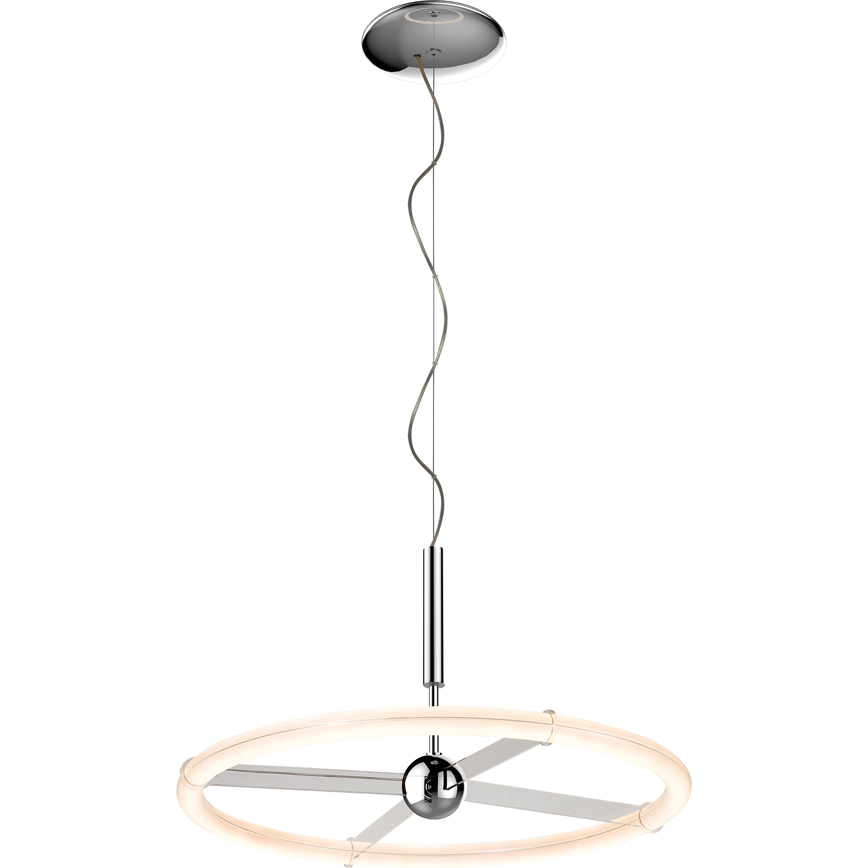 Orbit 28 inch Polished Chrome Pendant Ceiling Light