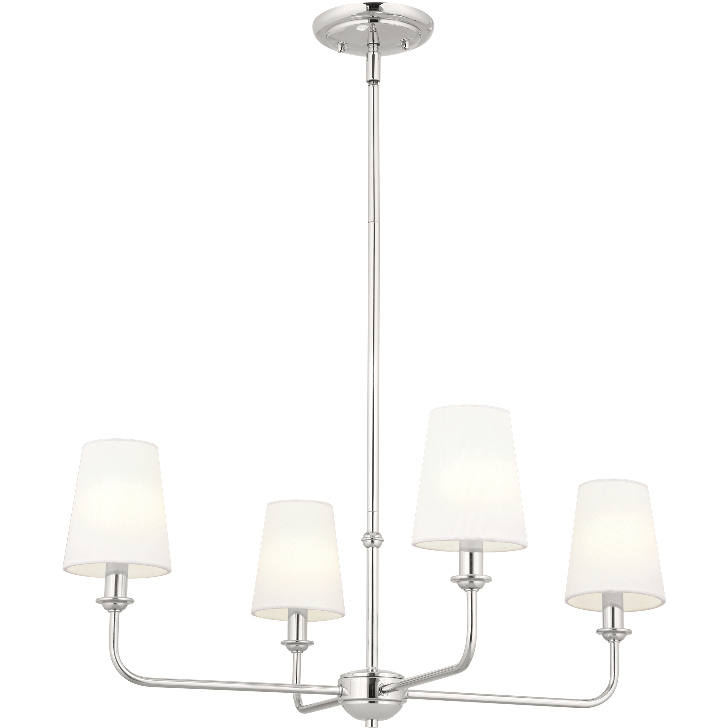 Pallas 4 Light 25 inch Brushed Natural Brass Chandelier Ceiling Light