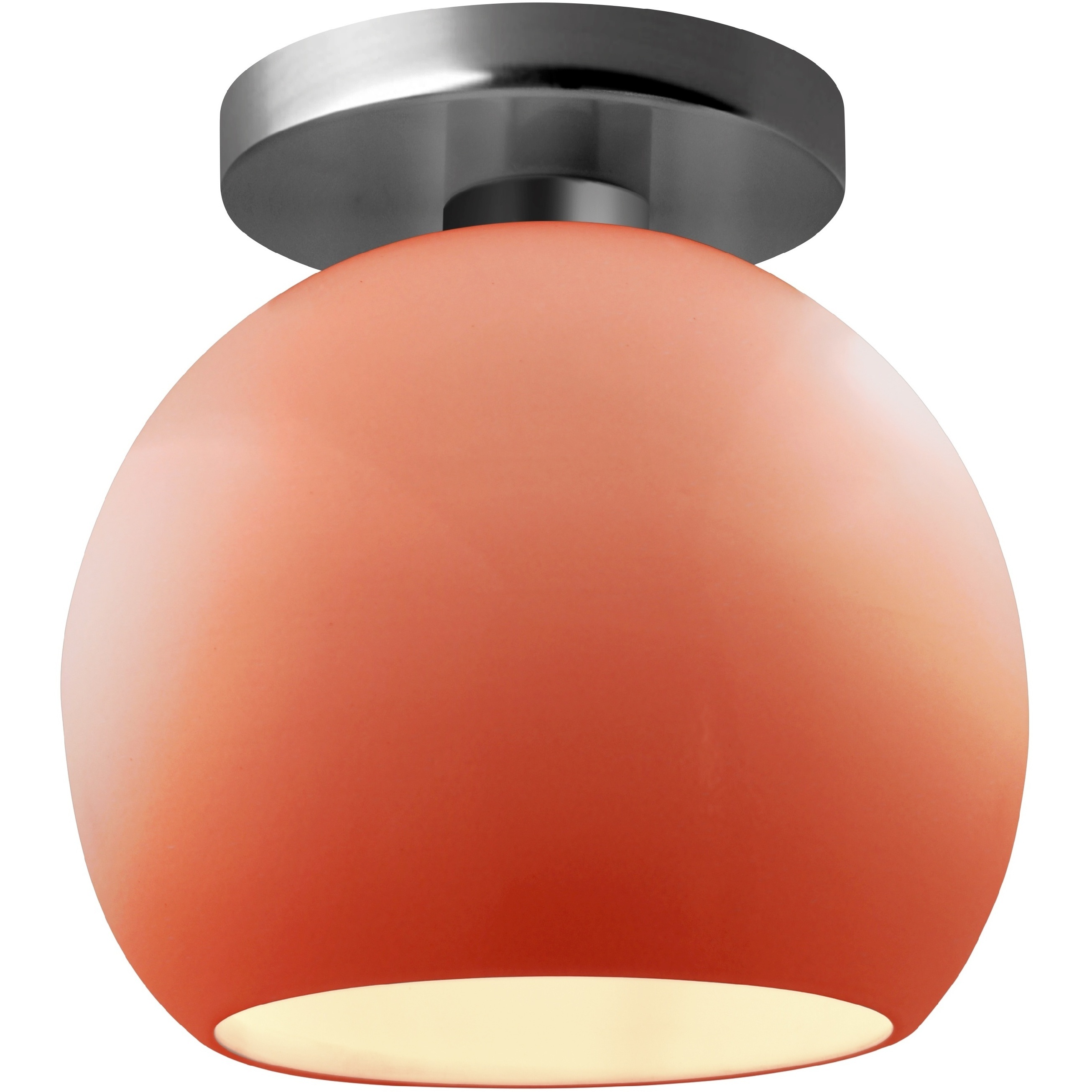 Radiance LED 10 inch Gloss Blush and Brushed Nickel Semi Flush Ceiling Light