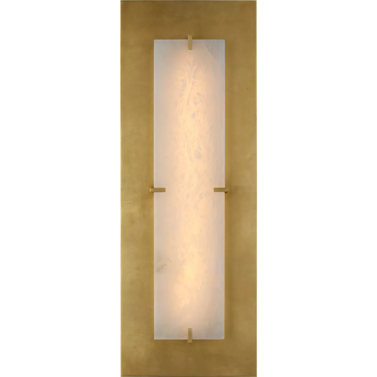 AERIN Dominica LED 10 inch Gild and Alabaster Rectangle Sconce Wall Light, Large