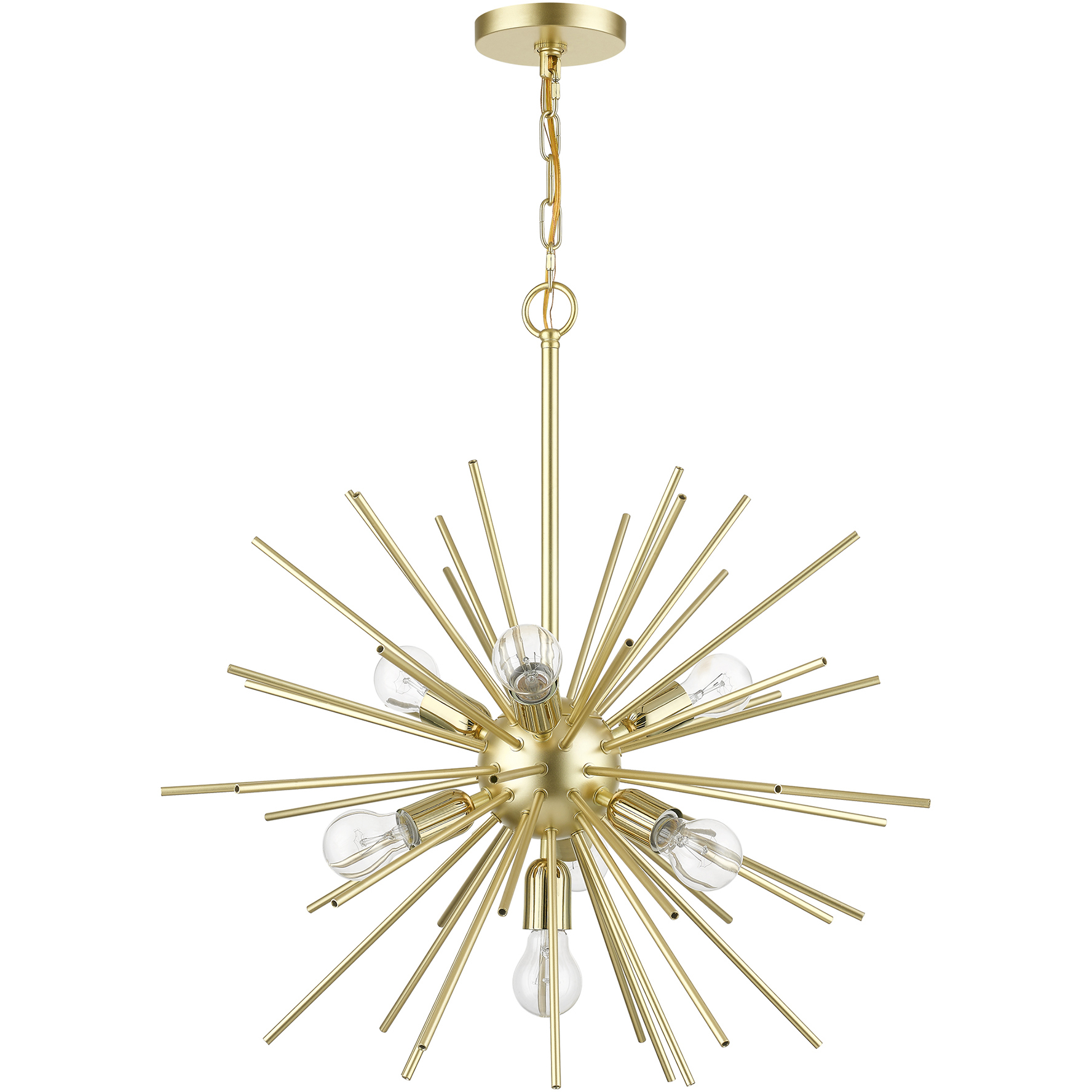 Tribeca 7 Light 25 inch Soft Gold with Polished Brass Accents Pendant Chandelier Ceiling Light