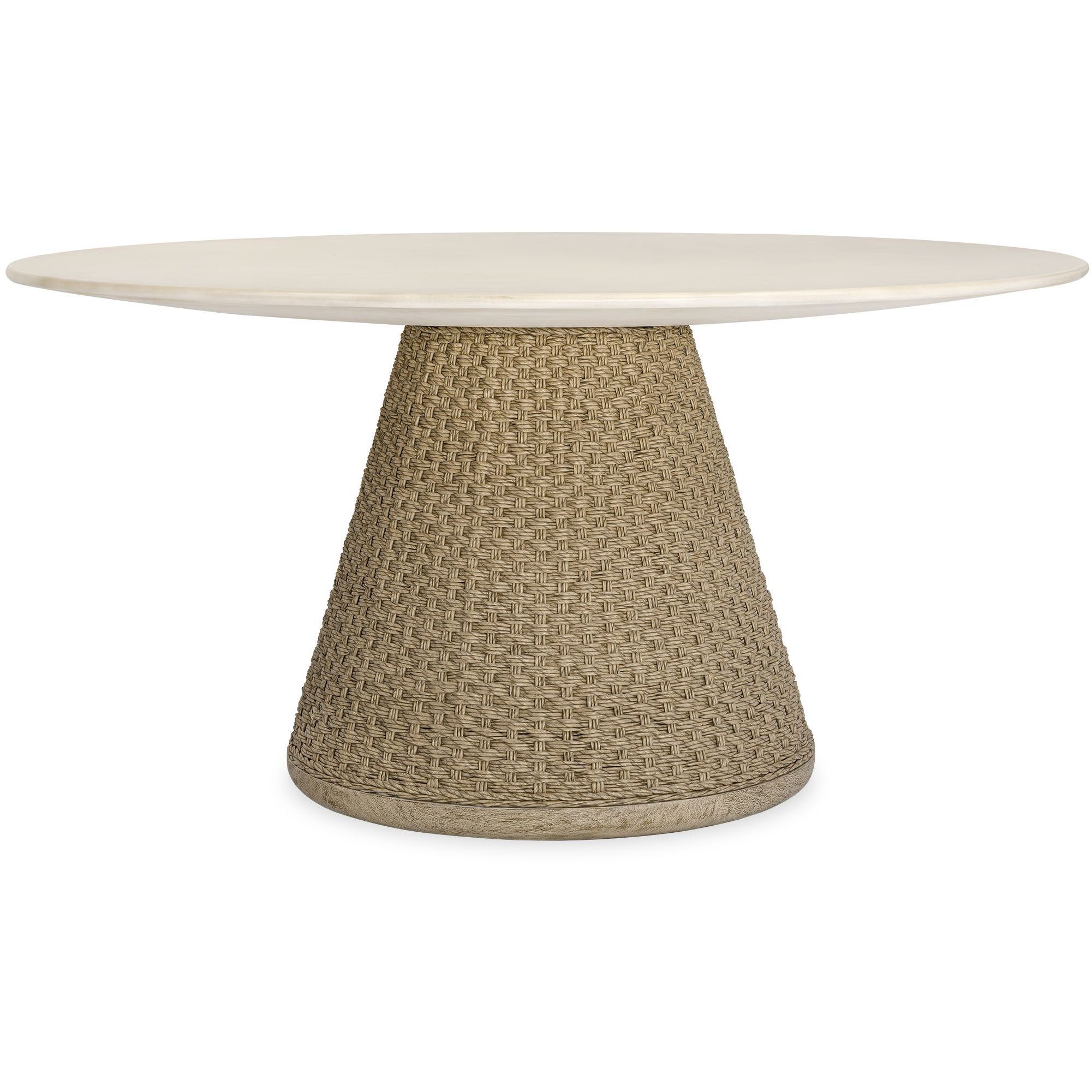 Cardoso 60 X 30 inch Concrete and Cerused Wheat Indoor Outdoor Dining Table