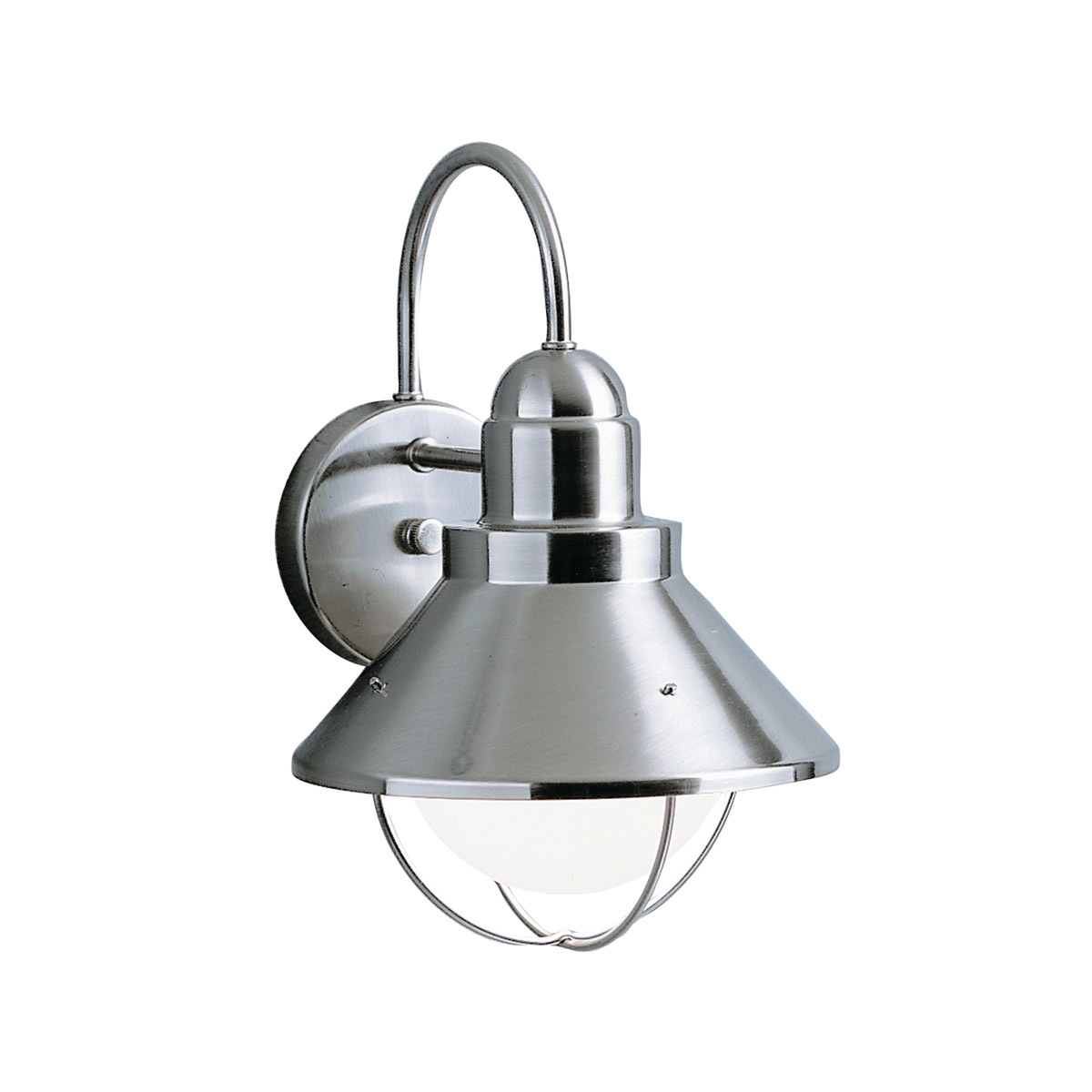 Seaside 1 Light 14 inch Brushed Nickel Outdoor Wall, X-Large