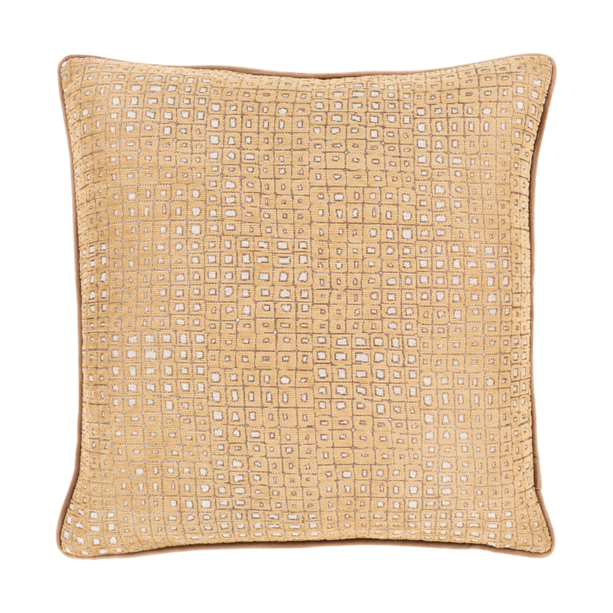 Biming 20 X 20 inch Tan/Ivory/Camel Pillow Cover