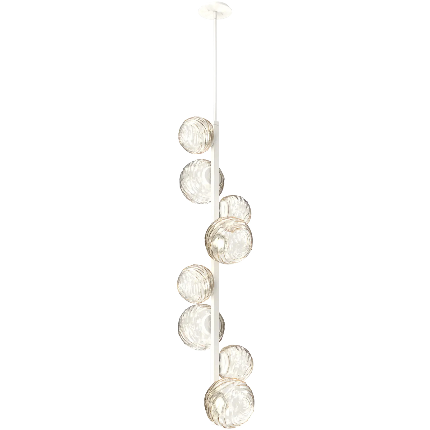 Gaia LED 16.6 inch Salt White Chandelier Ceiling Light, Twisted Vine