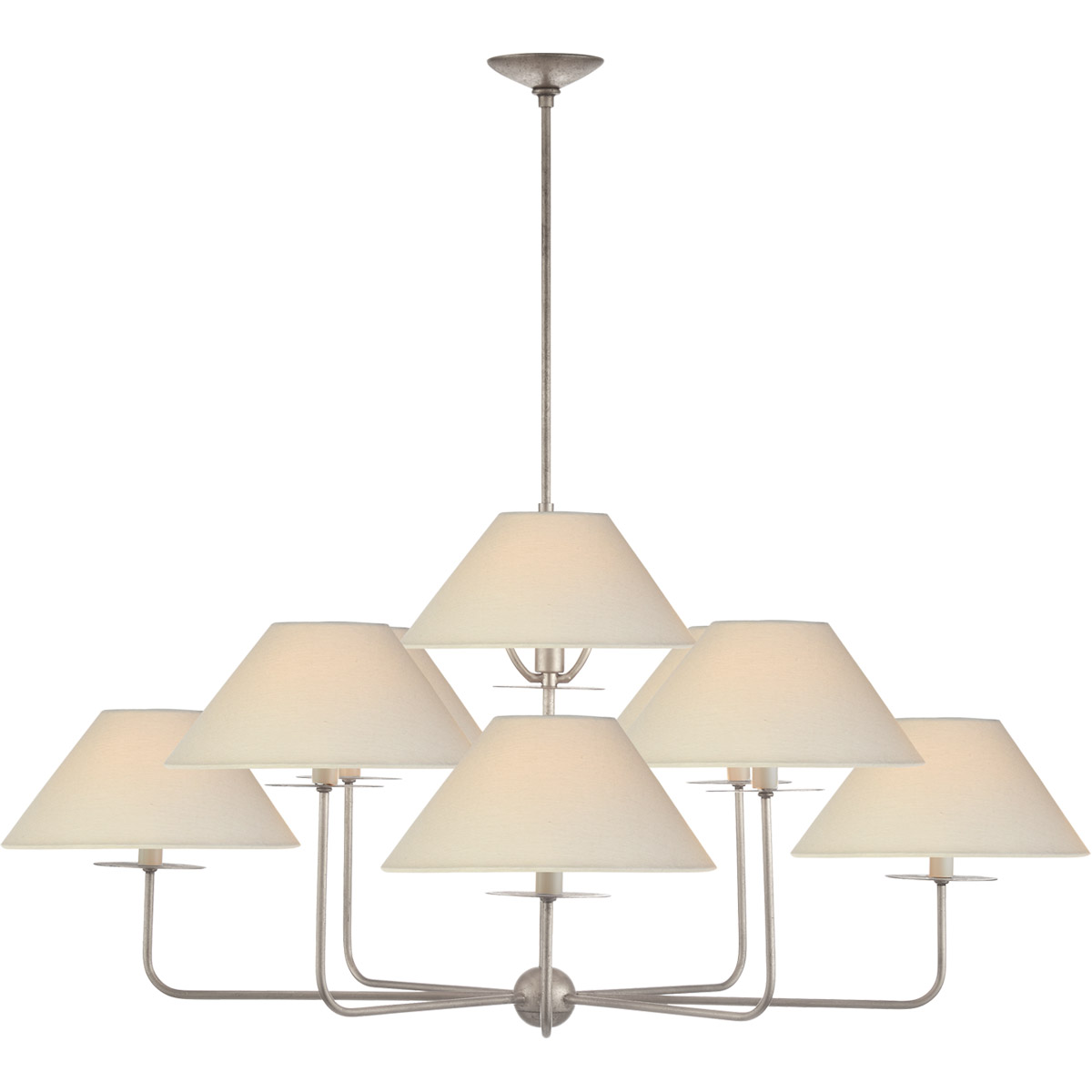 Niermann Weeks Kelley 9 Light 43.75 inch Burnished Silver Leaf Chandelier Ceiling Light, Large