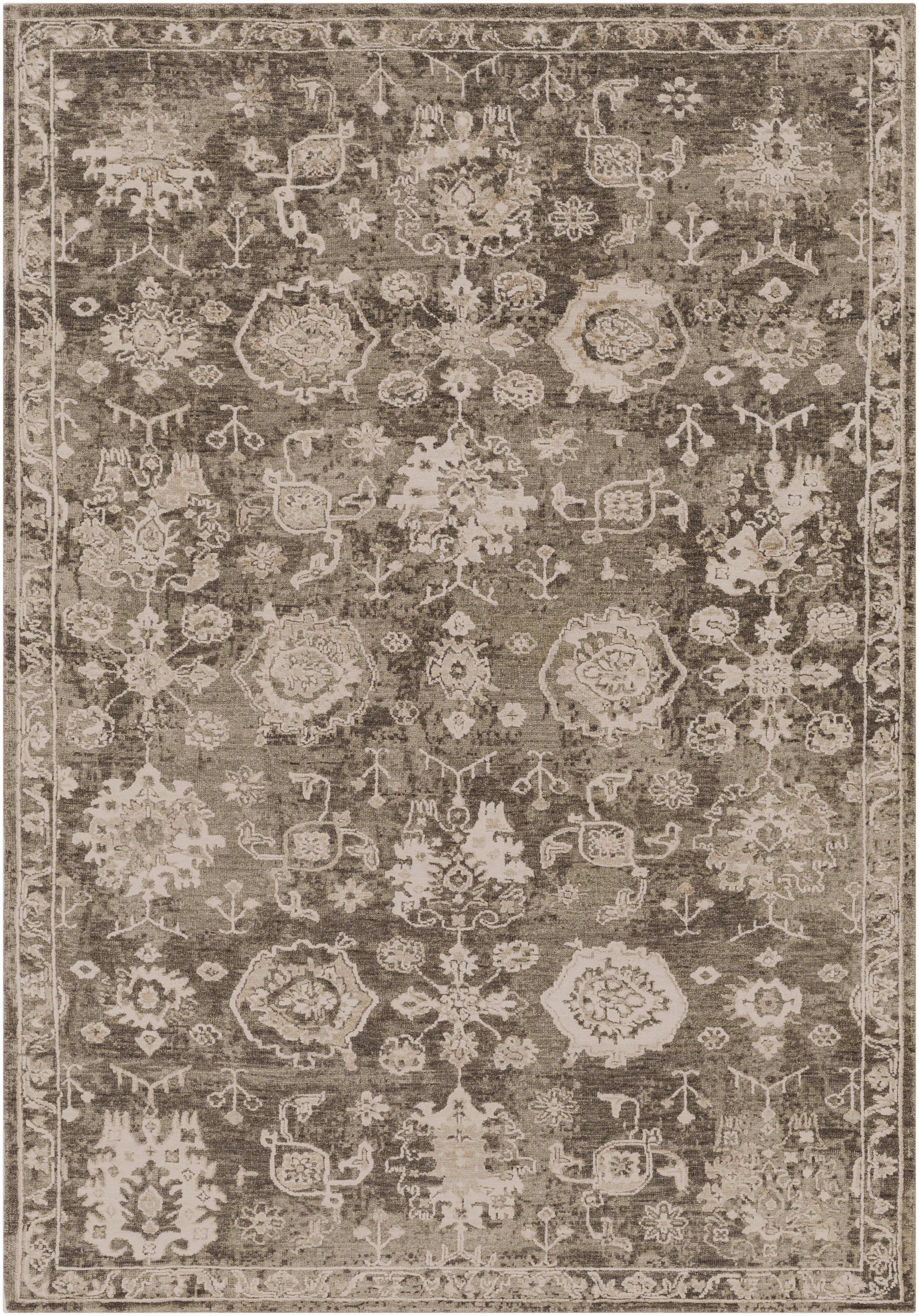 Sufi 108 X 72 inch Charcoal Rug in 6 X 9, Rectangle