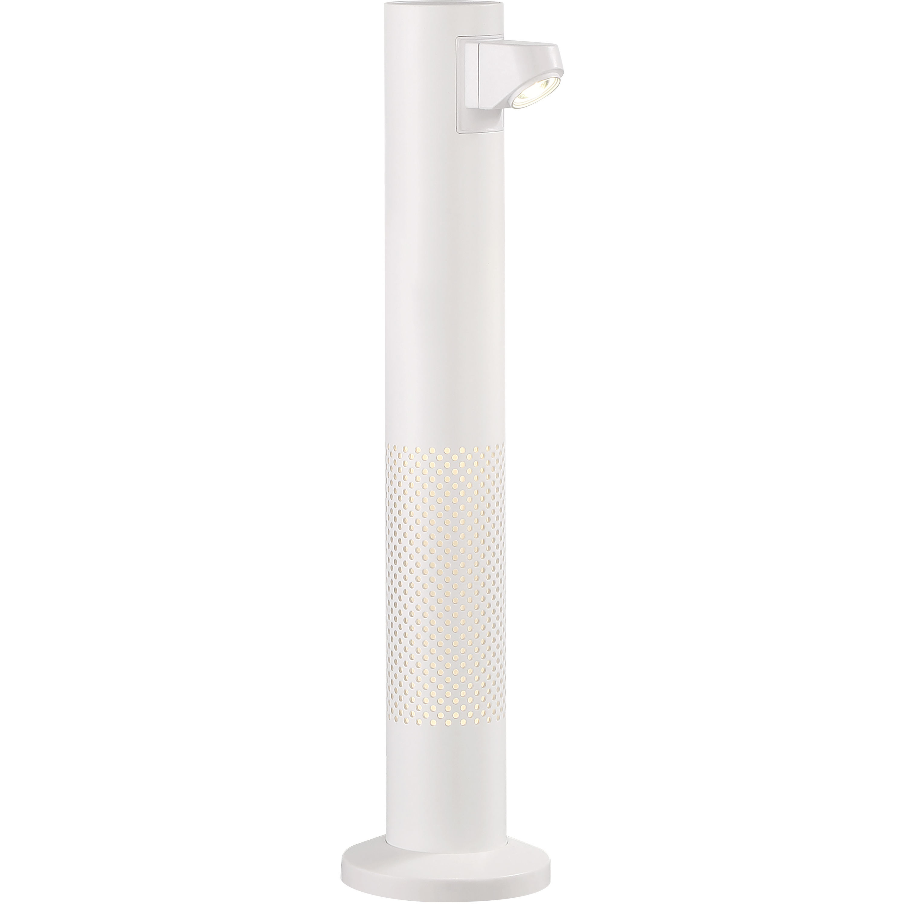 Task Portables Matte White Flash Lamp Portable Light