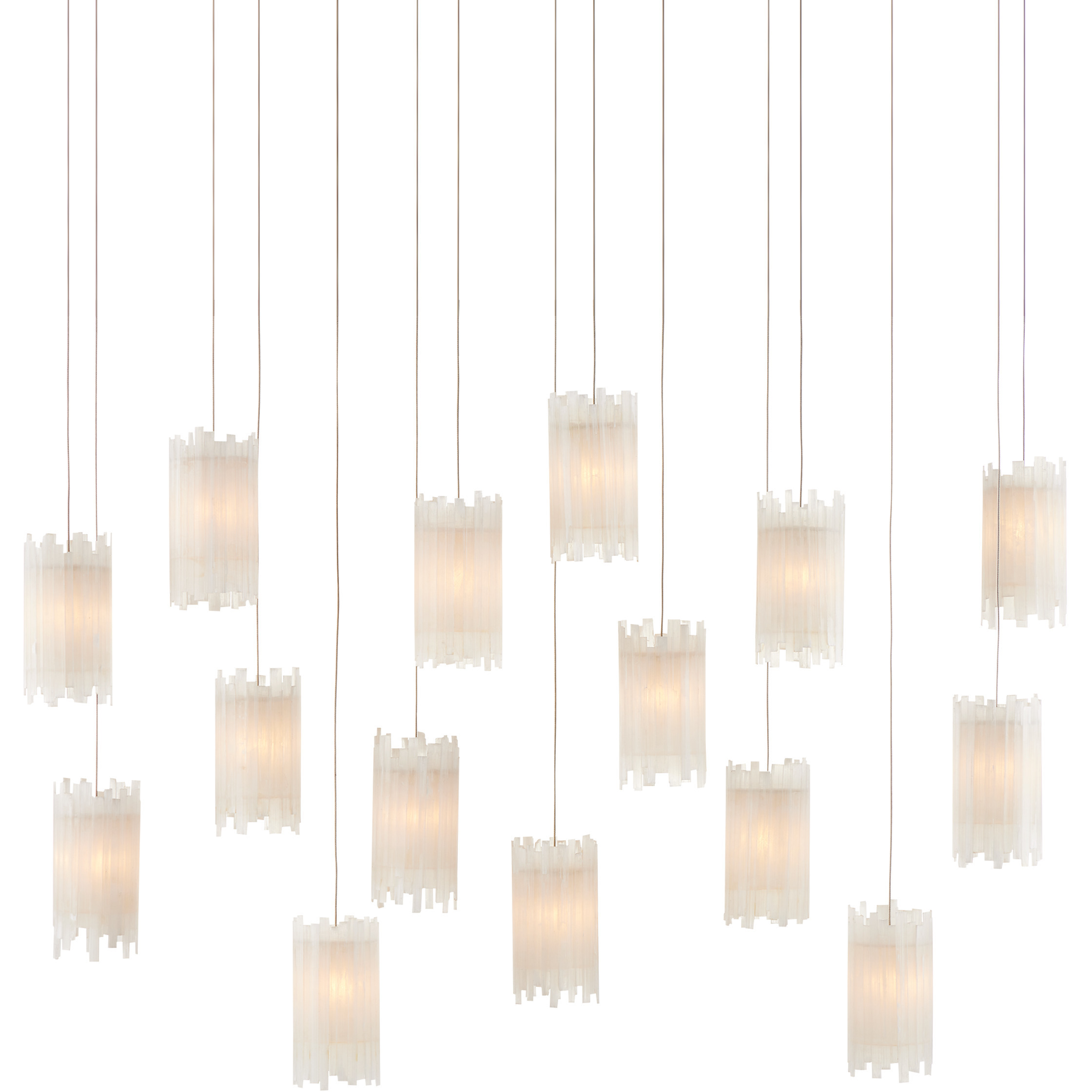 Escenia 15 Light 48 inch Silver Multi-Drop Pendant Ceiling Light