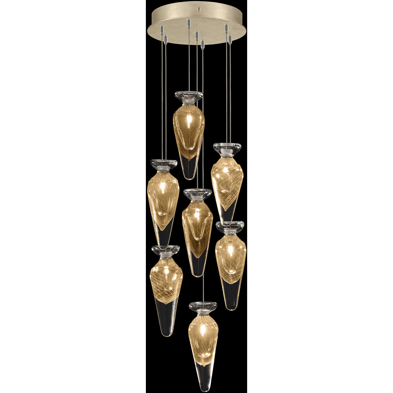 Essence 7 Light 13.5 inch Gold Pendant Ceiling Light
