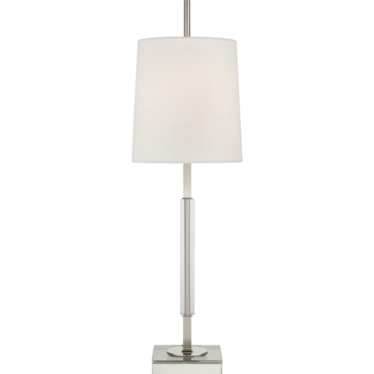 Thomas O'Brien Lexington 31.75 inch 60 watt Polished Nickel with Crystal Table Lamp Portable Light in Polished Nickel and Crystal, Medium
