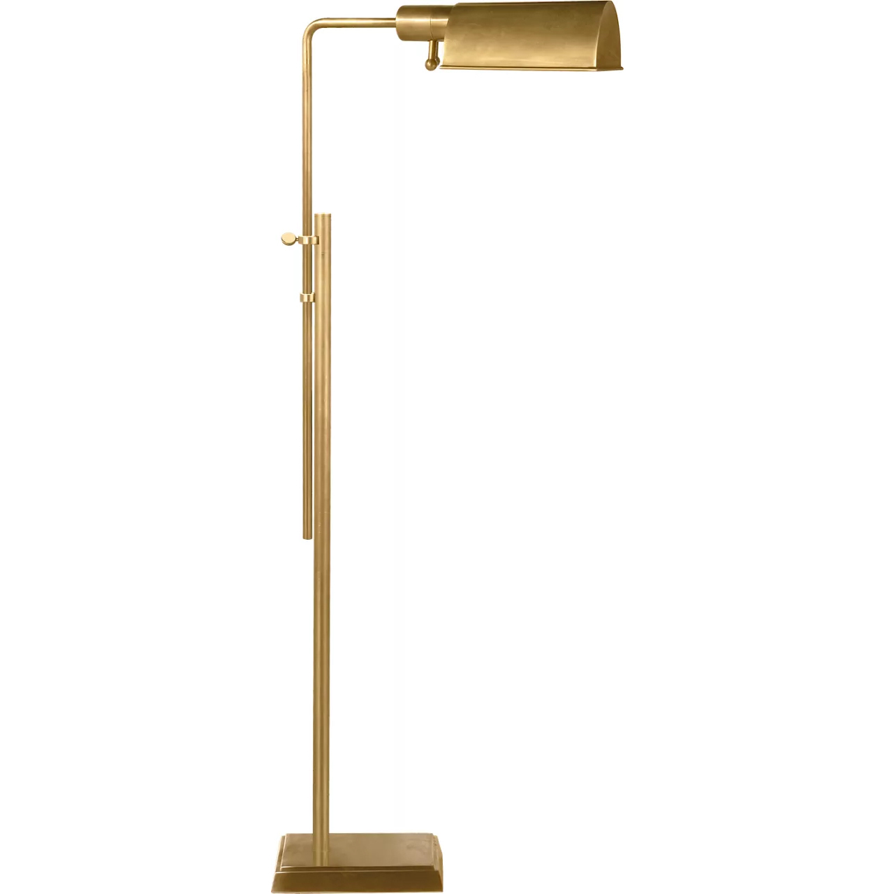 Thomas O'Brien Pask 37.5 inch 60 watt Hand-Rubbed Antique Brass Pharmacy Floor Lamp Portable Light
