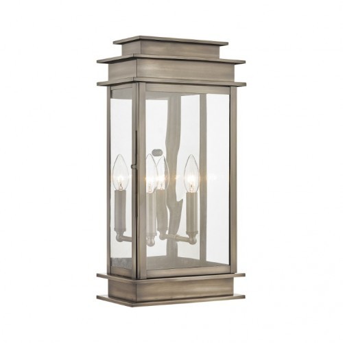 Princeton 2 Light 19 inch Vintage Pewter Outdoor Wall Lantern