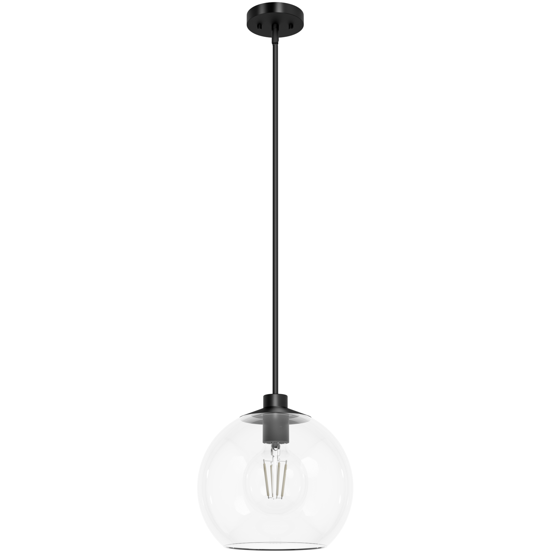 Xidane 1 Light 12 inch Matte Black Pendant Ceiling Light