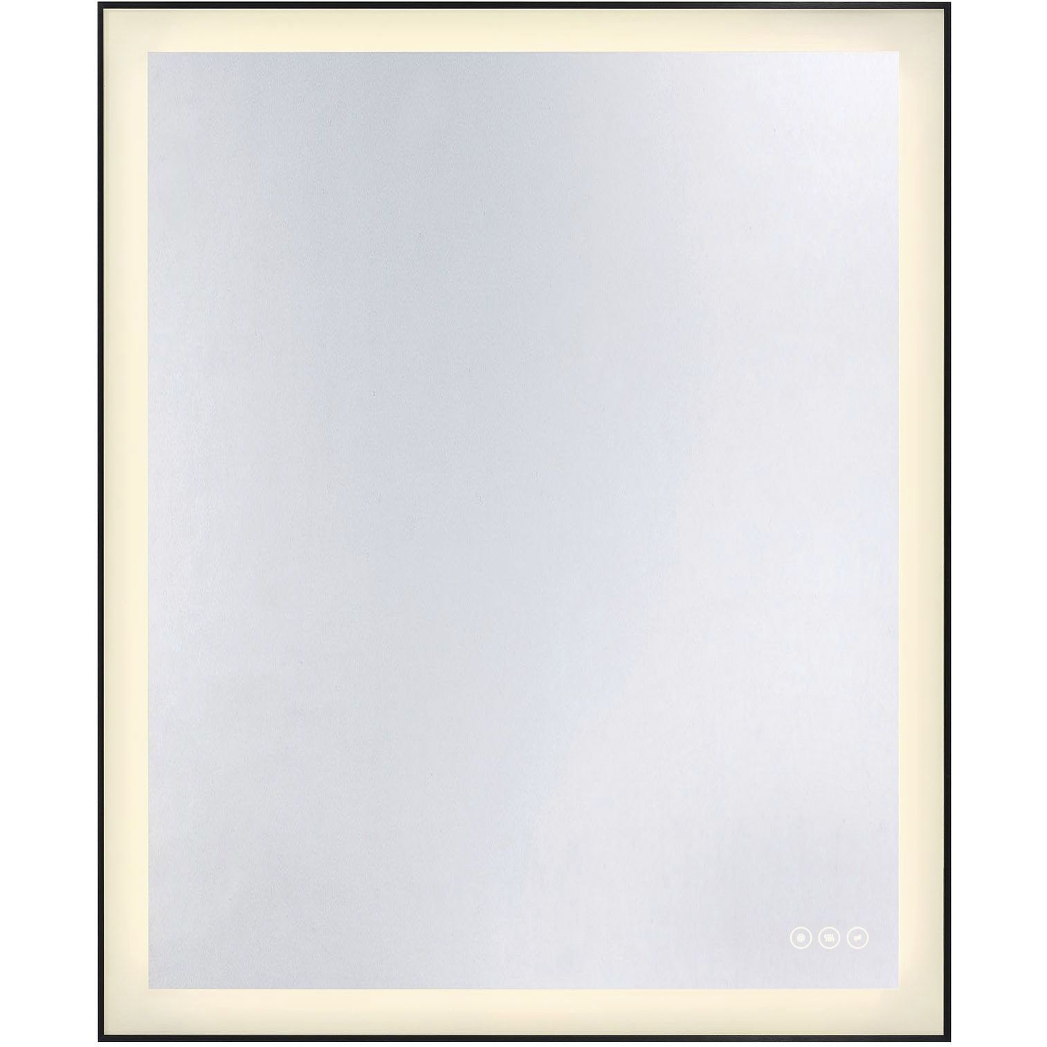 Paulding 36 X 30 inch Black LED Mirror, Frontlit