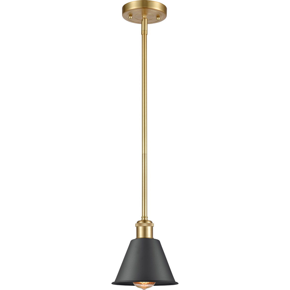 Ballston Smithfield 1 Light 7 inch Satin Gold Mini Pendant Ceiling Light